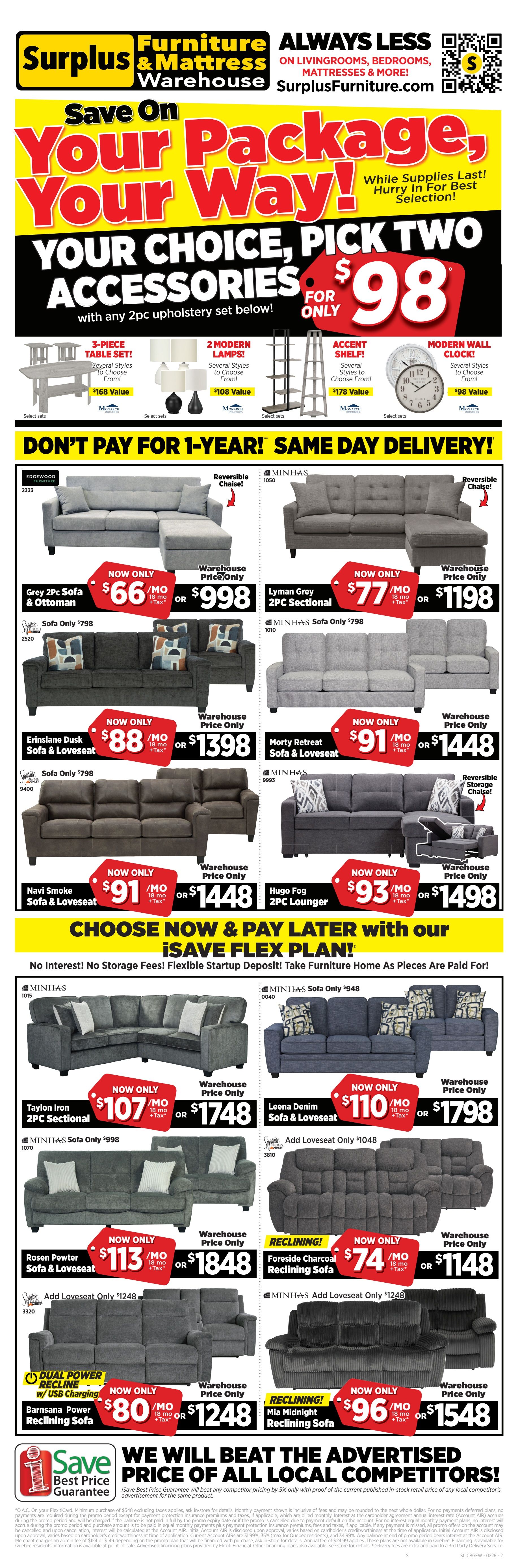 Surplus Furniture & Mattress Warehouse - Newfoundland and Labrador - Flyer Specials