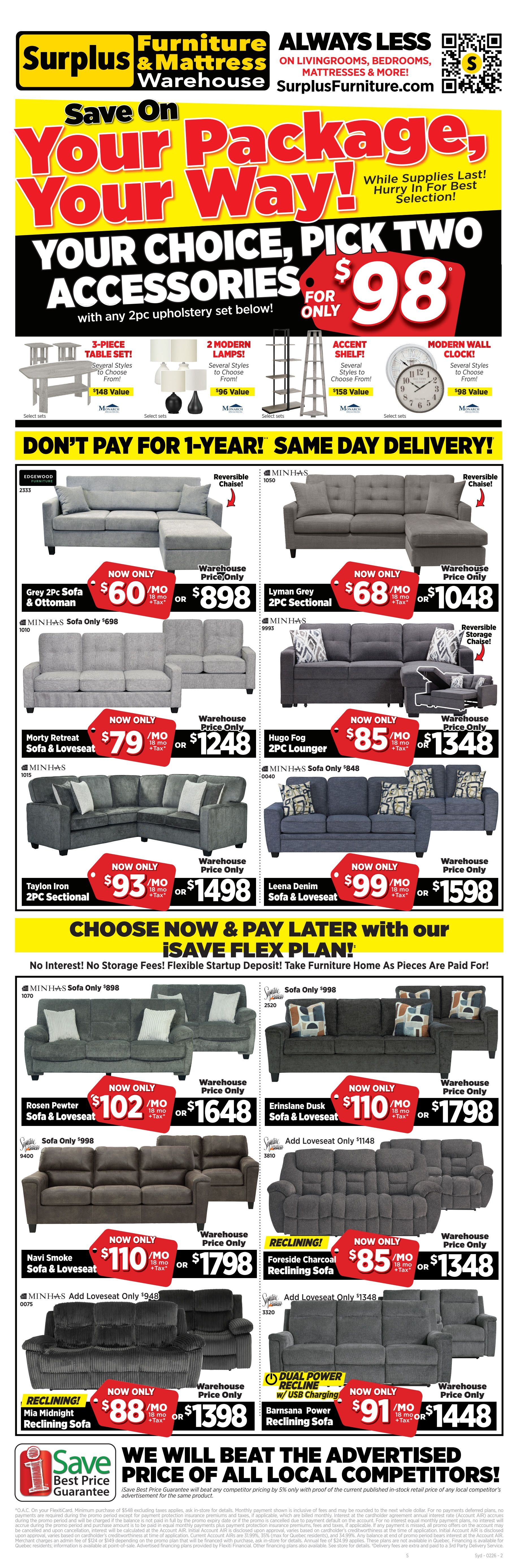 Surplus Furniture & Mattress Warehouse - Sydney - Flyer Specials