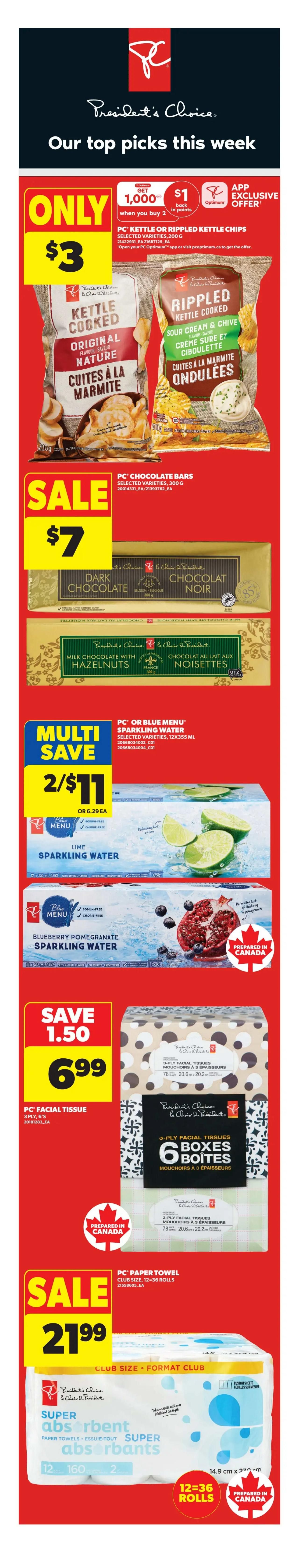 Real Canadian Superstore Ontario flyer page 3 features a Deal Drop with Life at Home Felt Hangers for $15 (limit 4). Save up to 48% on fresh, boneless, skinless chicken breast or thighs wet-chilled halal for $4.88 per lb. Grass-fed lean ground beef is on sale for $5.44, saving 39%. Gallo Olive Oil, selected varieties, is 1L and on sale for $7.99, saving 33%. Kraft Peanut Butter, selected varieties, 750g/1kg, is on sale for $4.97, saving up to $2.82. Spend $300 or more and get up to $26 value in PC Optimum points. Save $2.00 on PC Pacific White Shrimp, 400g, and SeaQuest Whole Tilapia, 1.36kg or Pompano, 800g, for $8. Quality Basmati Rice is on sale for $9.99, saving $4.01. Save up to $1.00 on Silk Non-Dairy Chilled Beverages, selected varieties, 1.74-1.89L, for $3. PC Ground Coffee, selected varieties, 800-930g, is on sale for $20. Royale Bathroom Tissue, 30=90 rolls, is on sale for $18.99, saving 36%. Jamieson Vitamins D3 1000 IU gummies and Melatonin 10mg capsules are featured. Huggies Econo Pack Diapers, selected varieties, size N-7, 60-200's, are on sale for $34.99 with bonus 5,000 points on February 20th only. This page also highlights a price match guarantee. Flyer prices are effective from Thursday, February 19th to Wednesday, February 25th, 2026.