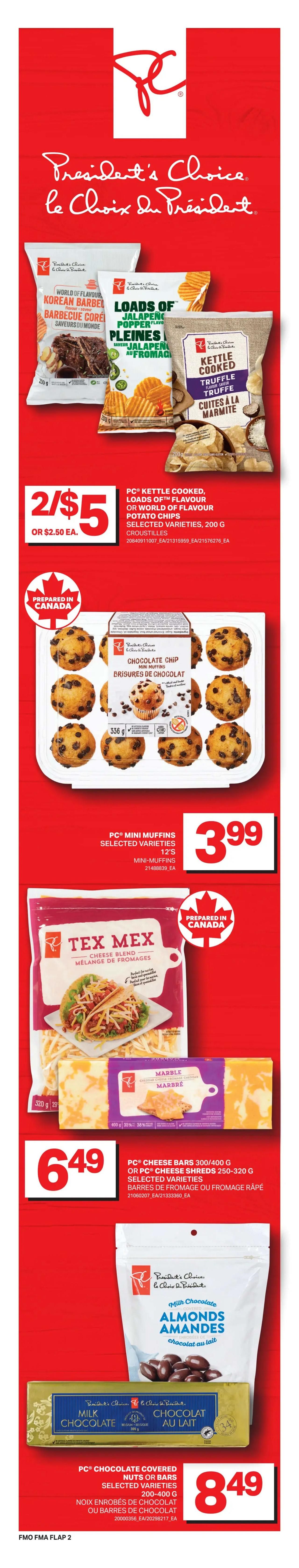 Freshmart Atlantic Canada weekly flyer specials page 3. Features Pork Loin Combination Chops at $2.49/lb and Beef Boneless Roast at $8.99/lb. Farmer's Market Carrots or Yellow Onions are $2.49 for a 3 lb bag. Strawberries are $4.49/lb. PC Cheese Slices are $3.99 for 140-170g. Farmer's Market Mini or Old Fashioned Donuts are $4.99 for 288-600g. Campbell's Chunky Soup or Ready to Serve Soup is $2.49 for 515ml. Post Honeycomb Cereal is 2 for $7. Becel Margarine is $6.99 for 637/850g or Iogo Yogurt or Yoplait is $6.99 for 10 x 100g. Christie Oreo, Chips Ahoy, Fudge-O or Nutter Butter Cookies are $2.99 for 170-303g. Swanson or Hungry-Man Dinner Entrees or Healthy Choice Simply Steamers are $3.99 for 280-455g. Gatorade 6 x 355ml or PC Soft Drinks or Iced Tea 12 x 355ml are $5.49.