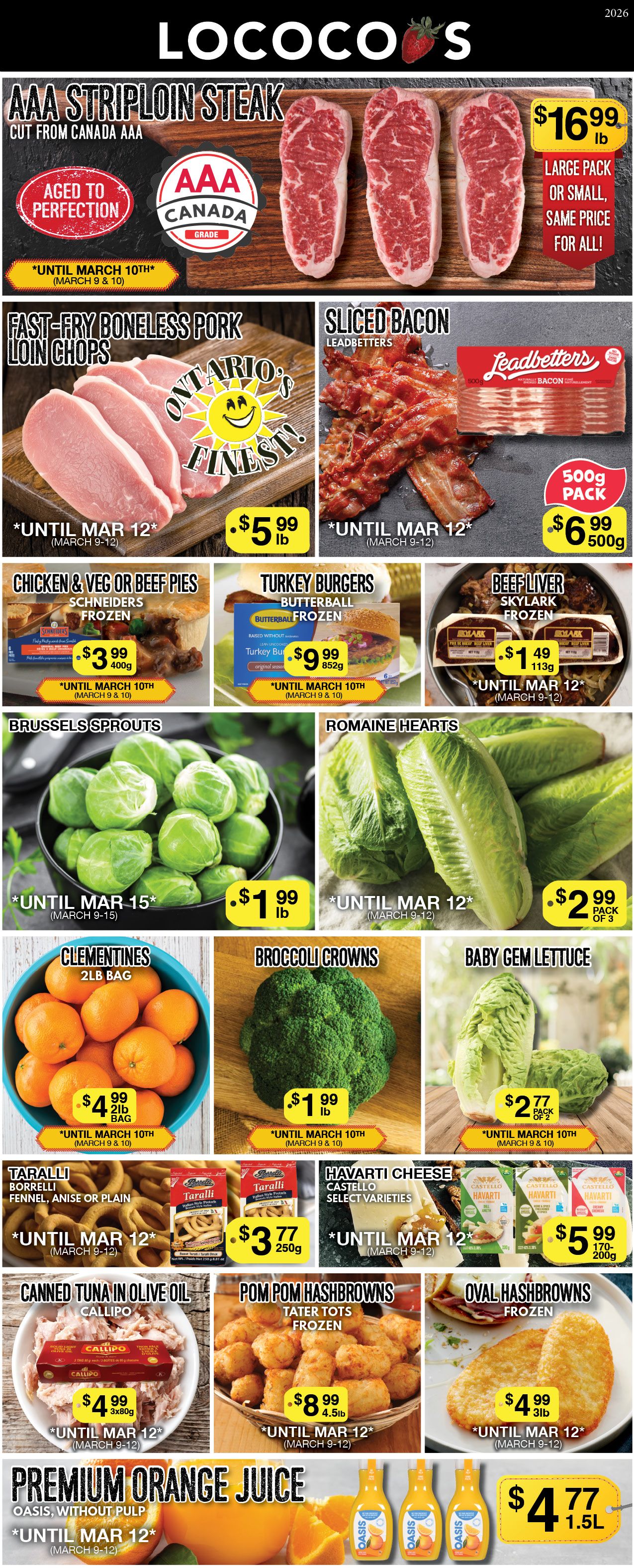 Lococo's - Weekly Flyer Specials from Mar 9th to Mar 12th 2026 - Flyers ...