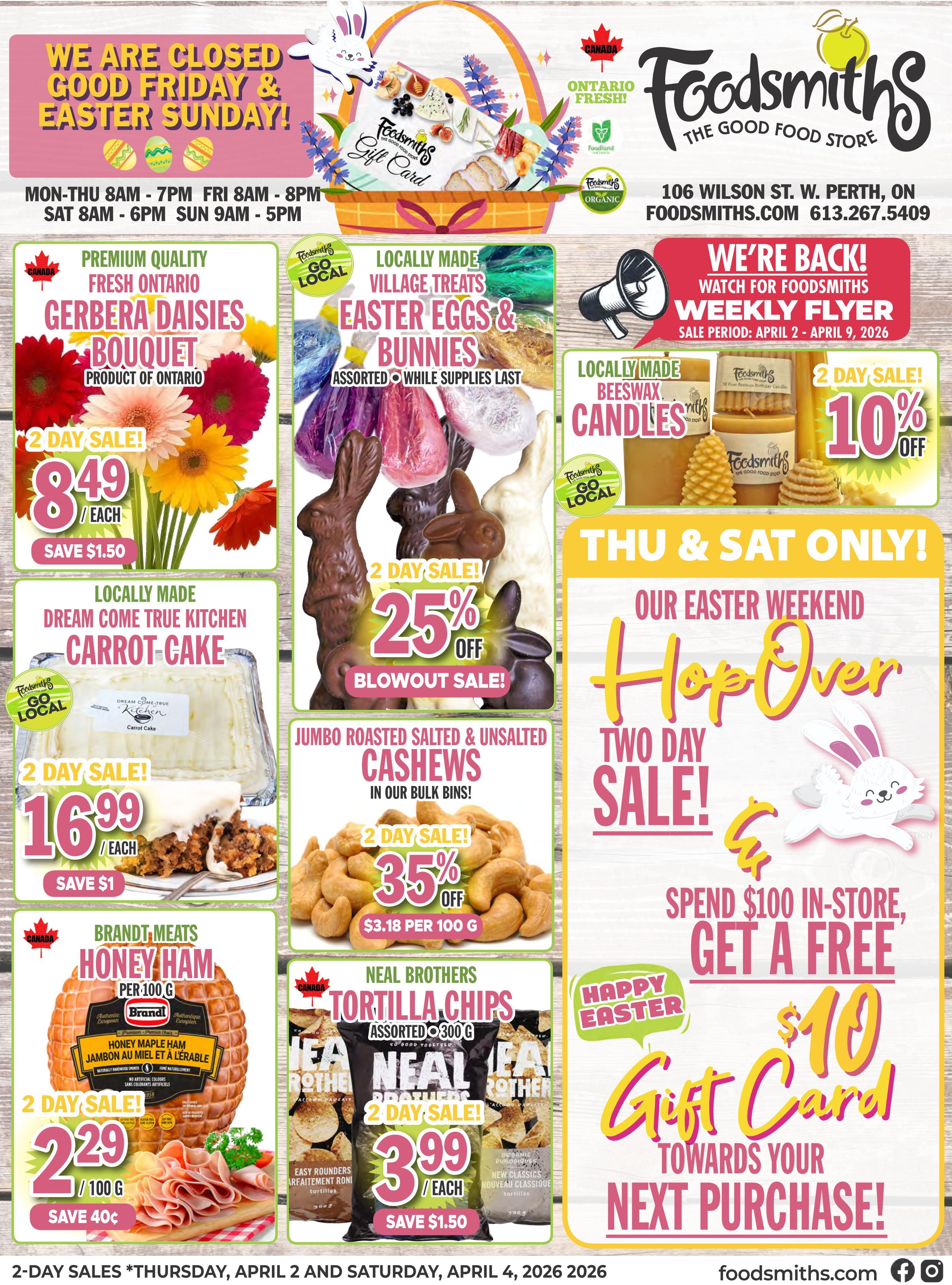 Foodsmiths - Weekly Flyer Specials - Valid from April 2 to 9, 2026 - Page 1