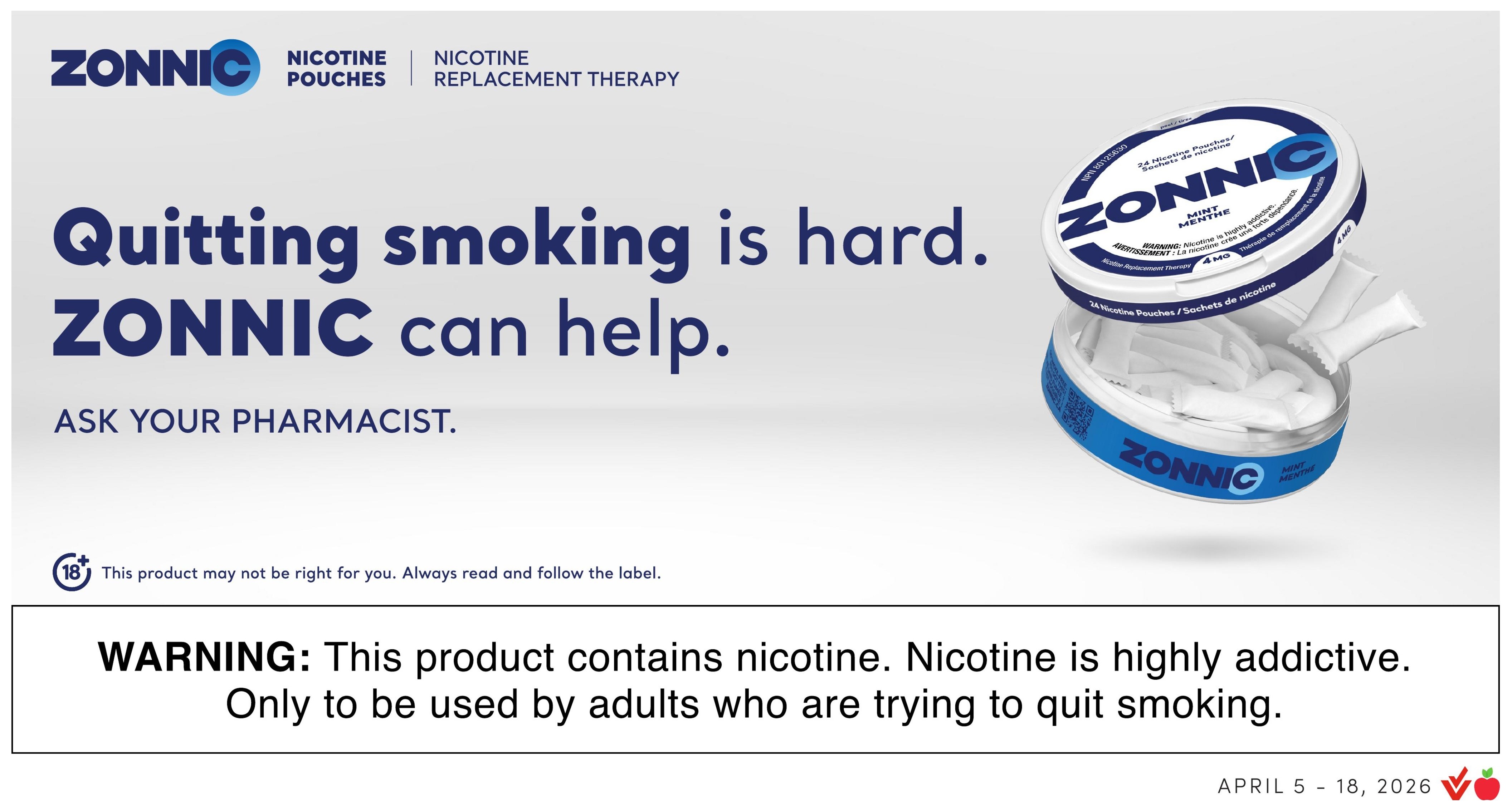 Apple Drugs flyer specials page 4. Featuring Western Family products. Get 4 for $5.00 on Western Family Cream of Chicken, Cream of Mushroom, or Tomato Soup 284mL. Also available is Western Family White Vinegar 1L, Sliced Mushrooms 284mL, Flaked Light Tuna in Water 170g, Small Freezer Bags 25's, Sandwich Bags 40's or Assorted Rubber Gloves for $1.49. Western Family Assorted Candy 200g or Chocolate Bars 100g are 2 for $7.00. Western Family Assorted Granola Bars 156g-172g are $3.19. Western Family One Step Pregnancy Test 2 Tests for $3.99. Western Family Selected Stomach Aids for $18.99. Western Family Alkaline Batteries AA 4's or AAA 4's are 2 for $6.00. Valid April 5 - 18, 2026.