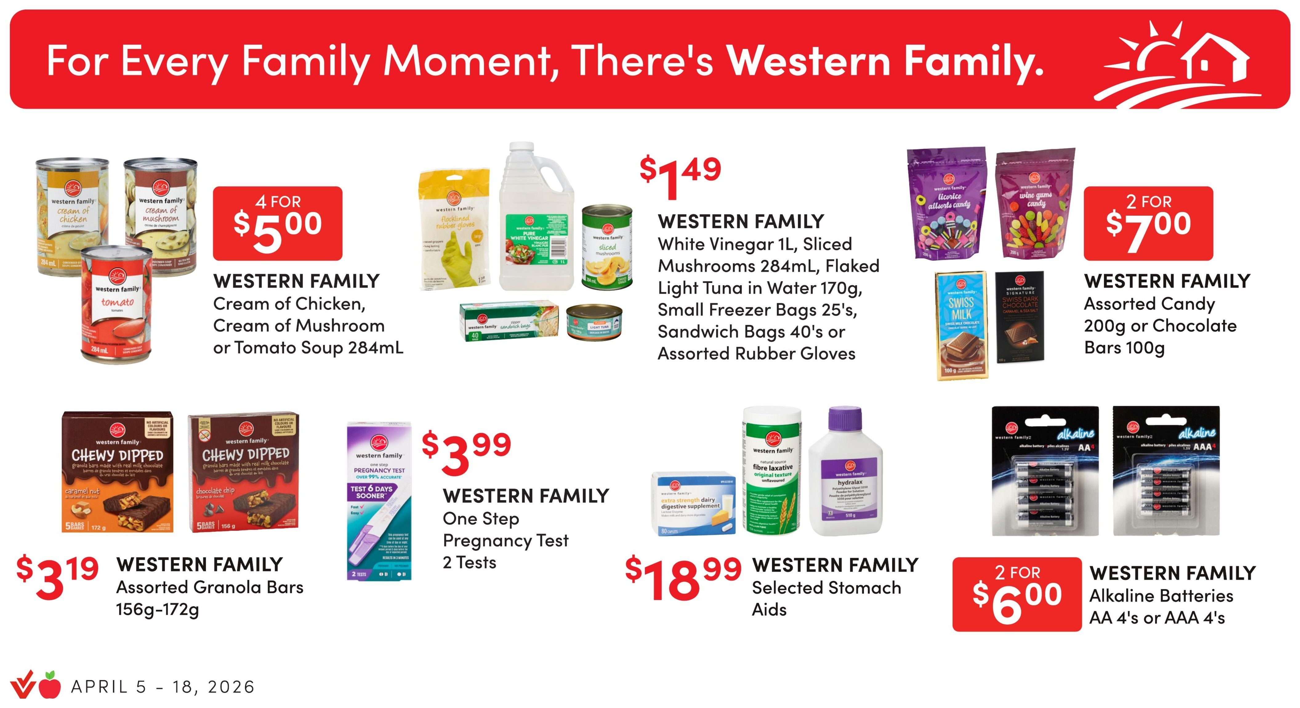 Value Drug Mart flyer page 5 featuring fresh deals for spring. Save 25% on Jamieson Assorted Calcium, Glucosamine, Magnesium or Potassium Supplements. Get 20% off Metagenics Assorted Vitamins or Supplements. Webber Naturals Selected Heart, Joint Care, Magnesium or Vitamin B Supplements are $19.99. Trainer's Choice Assorted Wraps, Supports, Tape, Braces or Sleeves are 25% off. Degree or Dove Assorted Deodorant 45g-107g is $7.99. Hershey Canada Assorted Regular Size Bars 43g-58g are 2 for $3.00. Native Strengthening Hair Mask 177mL or Assorted Conditioner, Shampoo or Body Wash 487mL-532mL is $12.99. Western Family Mac & Cheese Original 225g is 99¢. Western Family Super Soft Bathroom Tissue Double 24 Rolls or Ultra Paper Towels Mega 6 Rolls is $15.99.