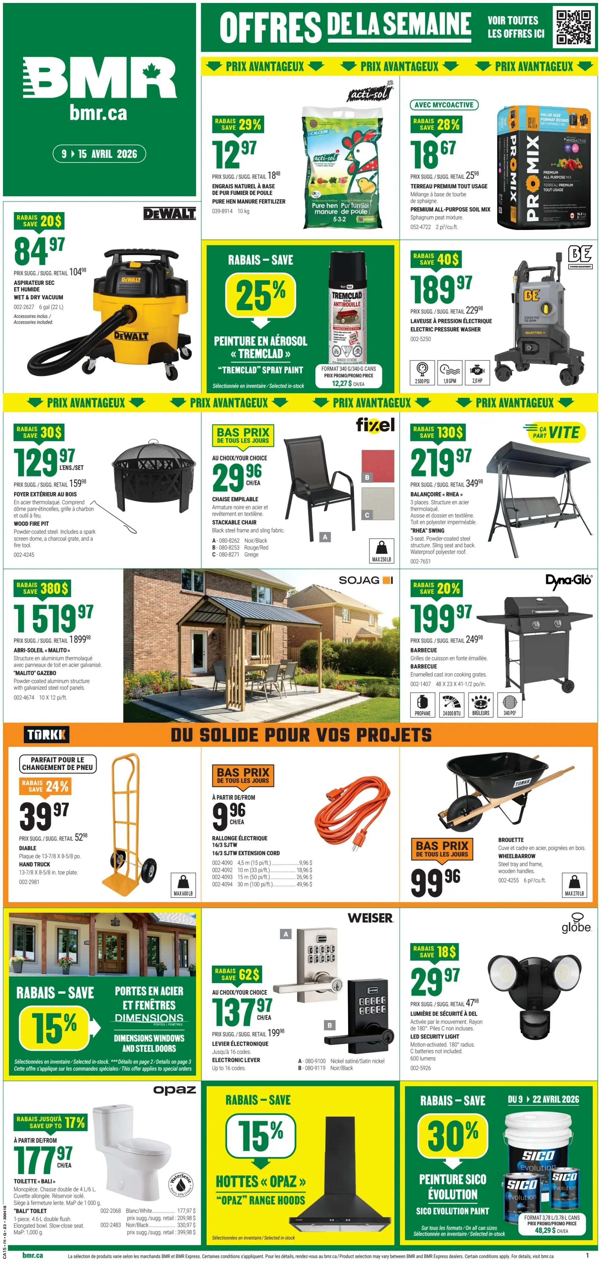 BMR - Weekly Flyer Specials - Valid from April 9 to 15, 2026 - Page 1