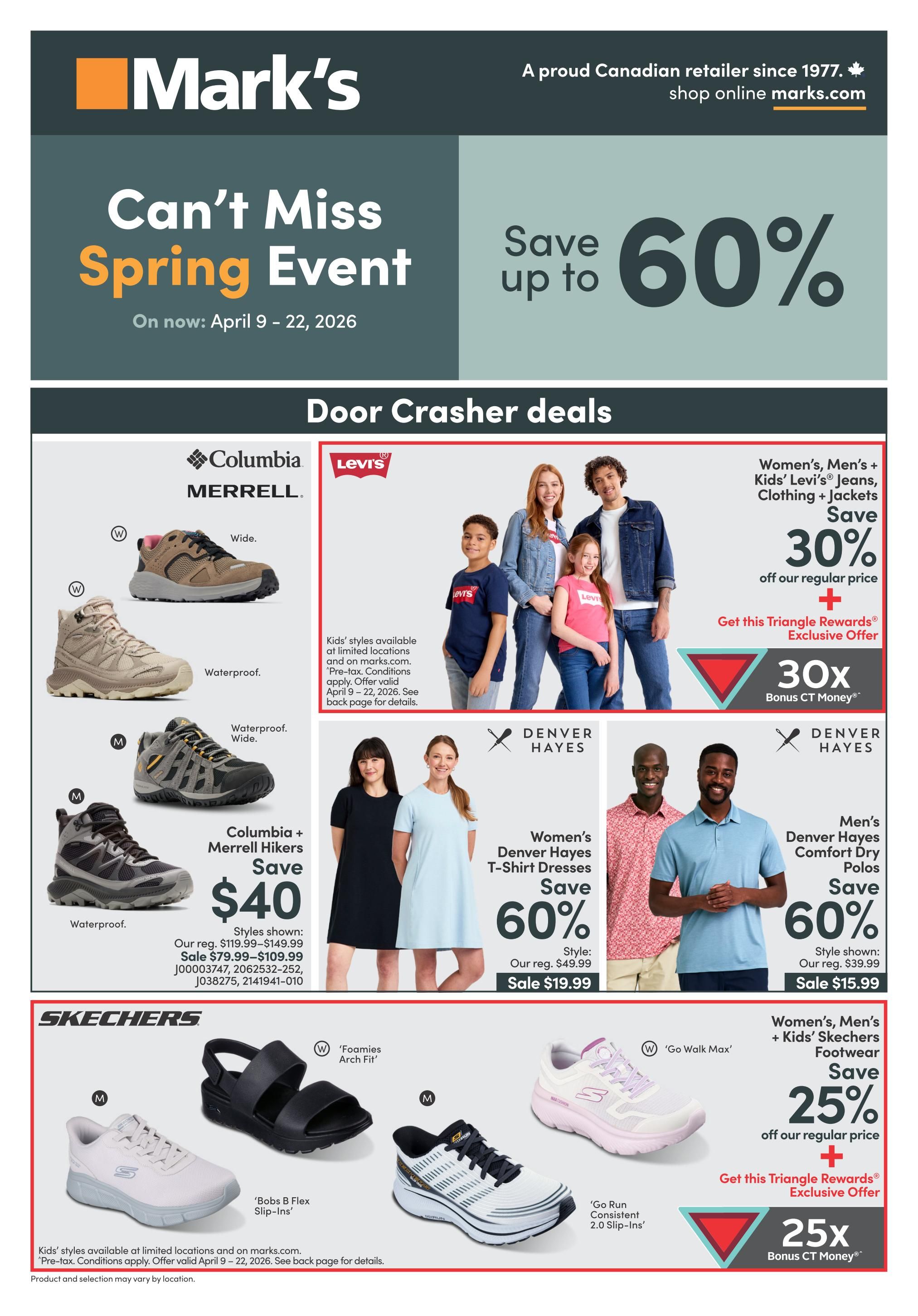Mark's - 2 Weeks of Savings - Valid from April 9 to 22, 2026 - Page 1