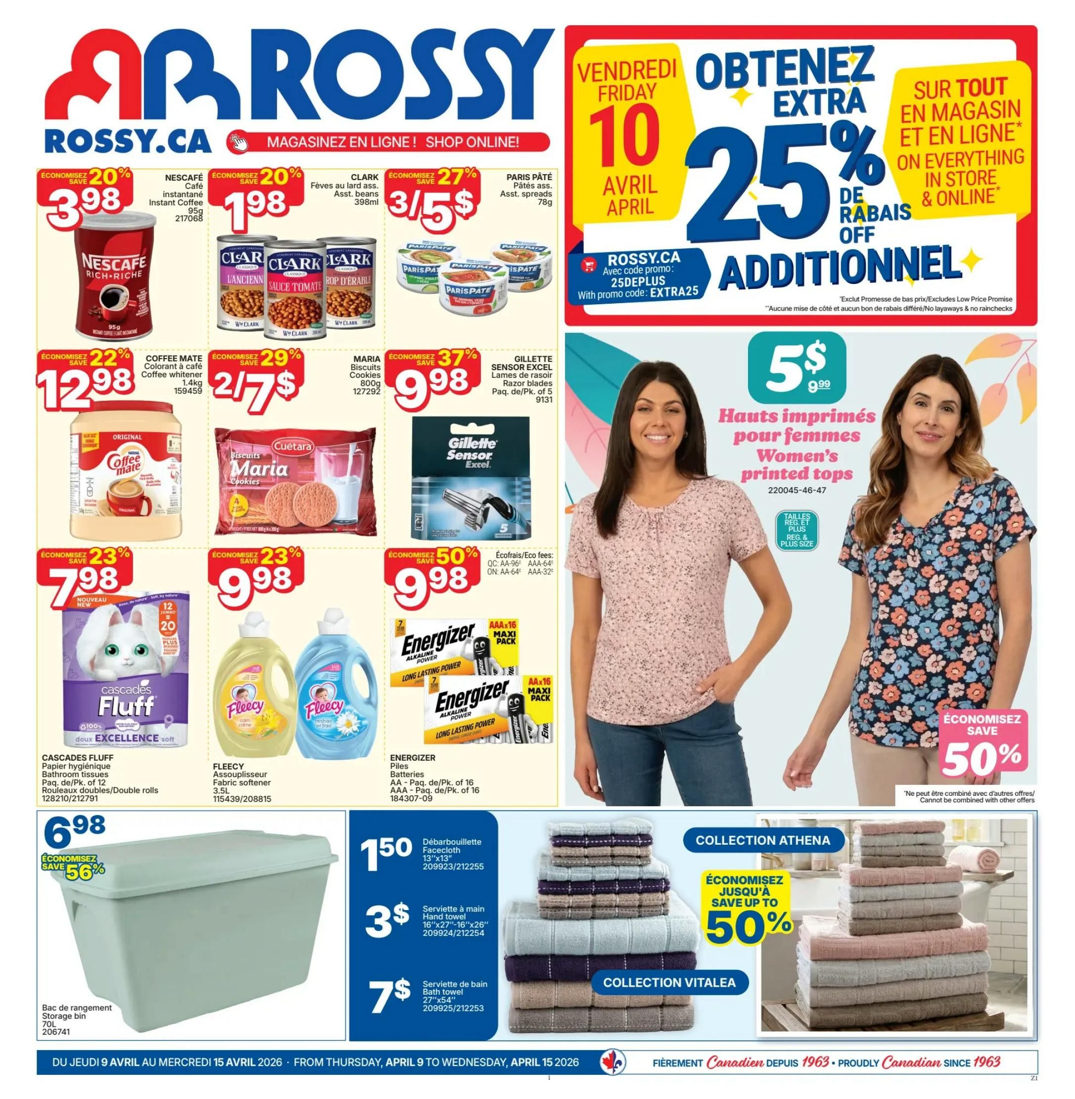 Rossy - Weekly Flyer Specials - Valid from April 9 to 15, 2026 - Page 1