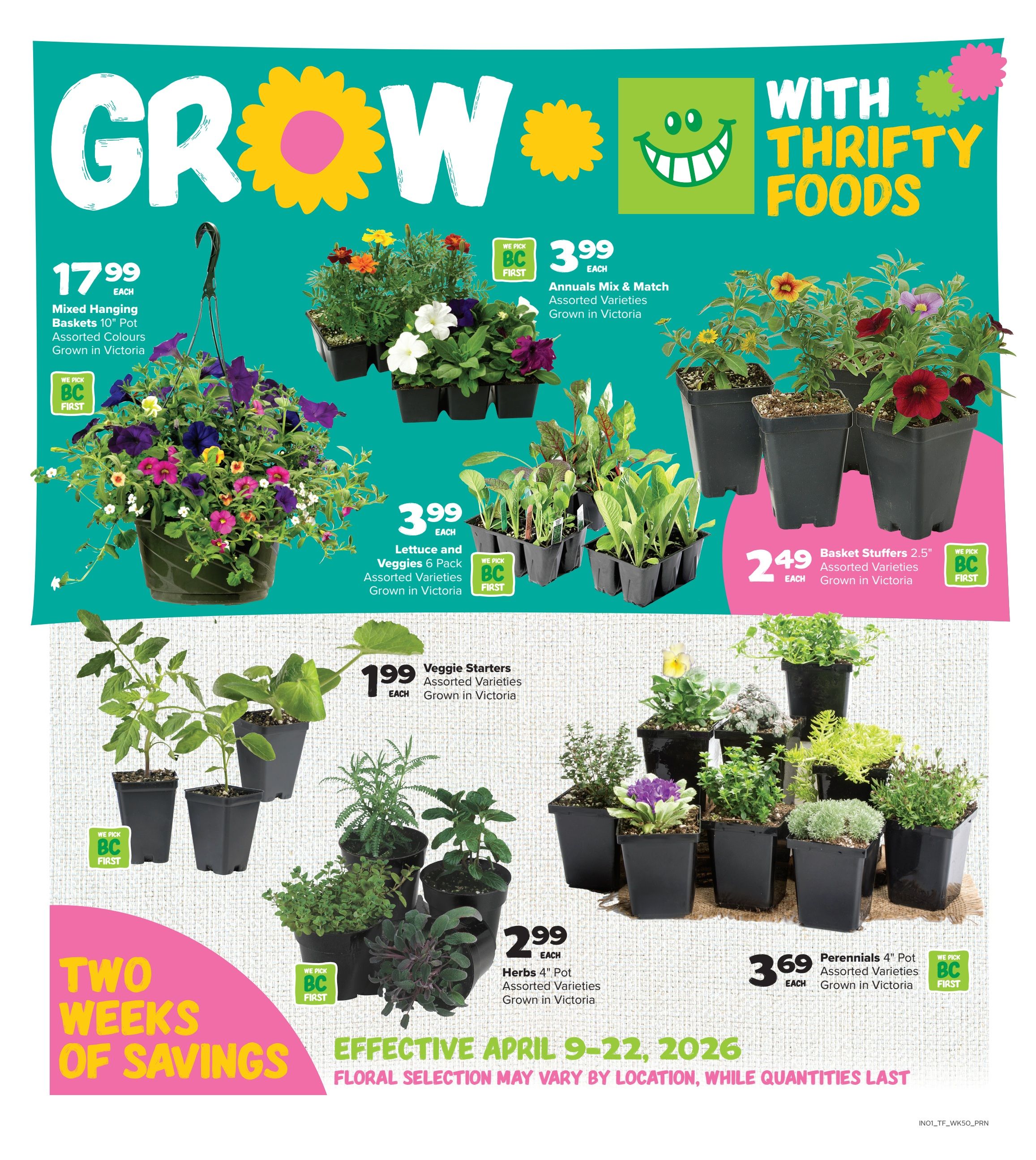 Thrifty Foods - Grow Flyer - Valid from April 9 to 22, 2026 - Page 1