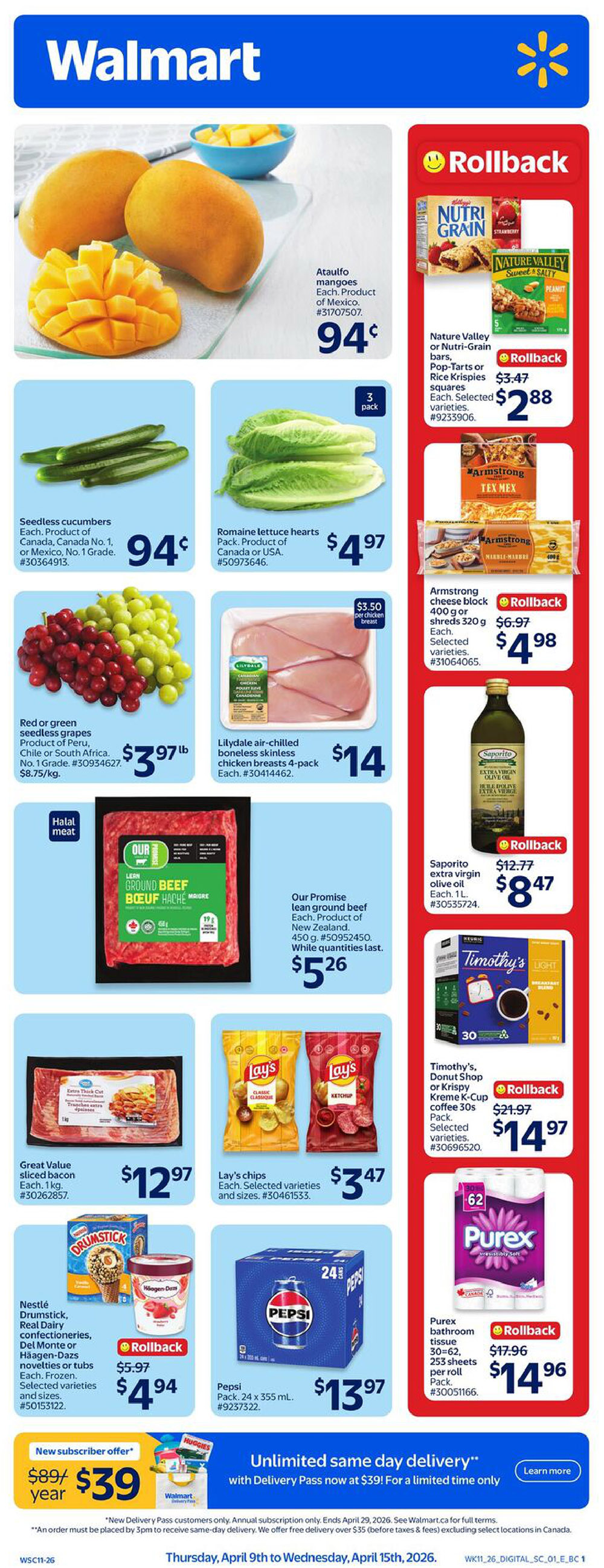 Walmart Canada - Western Canada - Weekly Flyer Specials - Valid from April 9 to 15, 2026 - Page 1