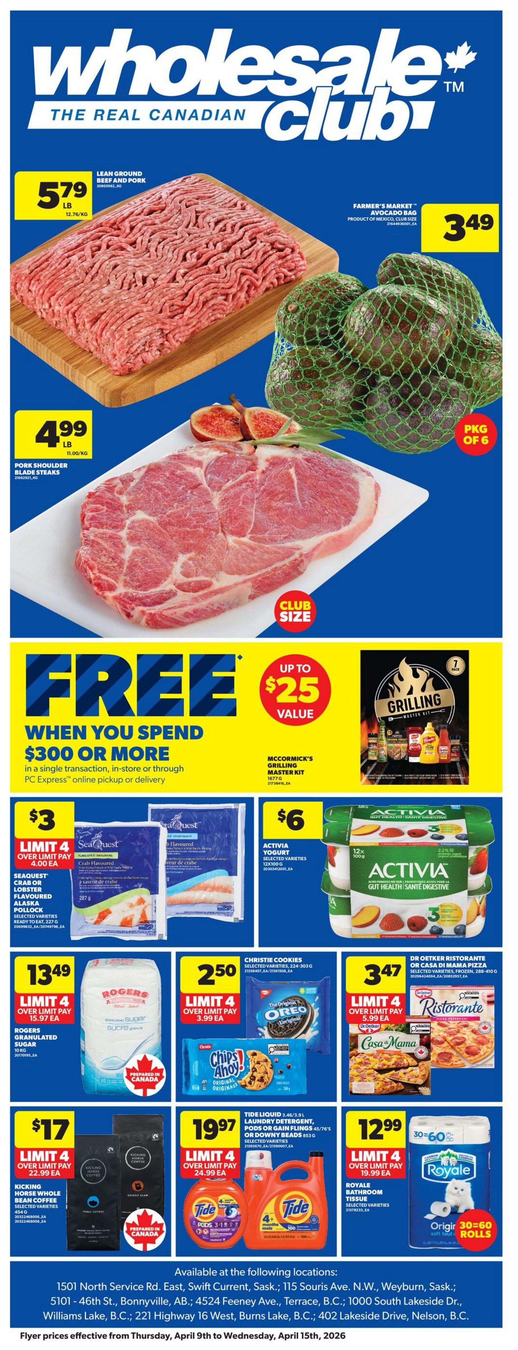 Wholesale Club - Weekly Flyer Specials - Valid from April 9 to 15, 2026 - Page 1