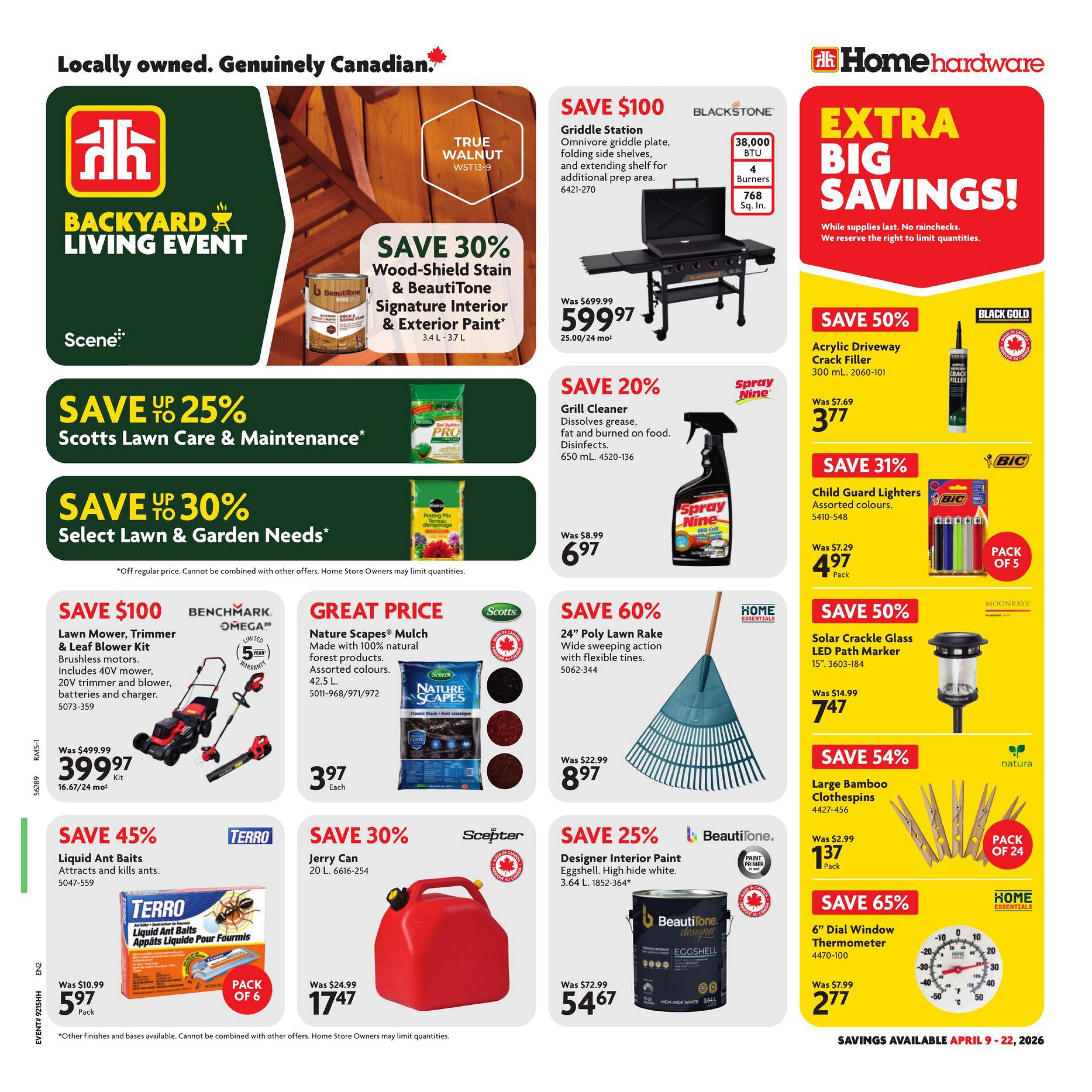 Home Hardware - Atlantic - Flyer Specials - Valid from April 9 to 22, 2026 - Page 1