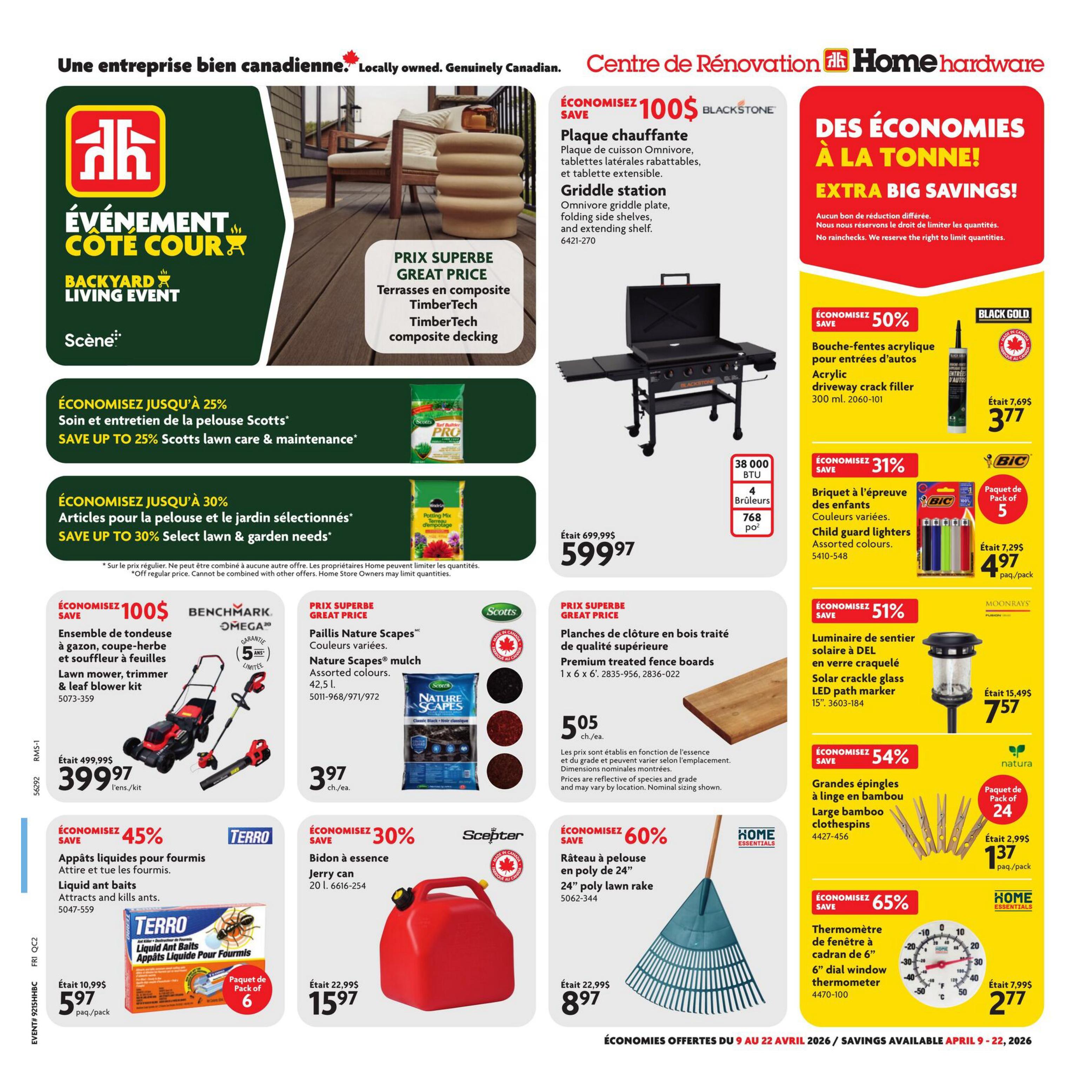 Home Hardware - Quebec - Building Centre - Valid from April 9 to 22, 2026 - Page 1