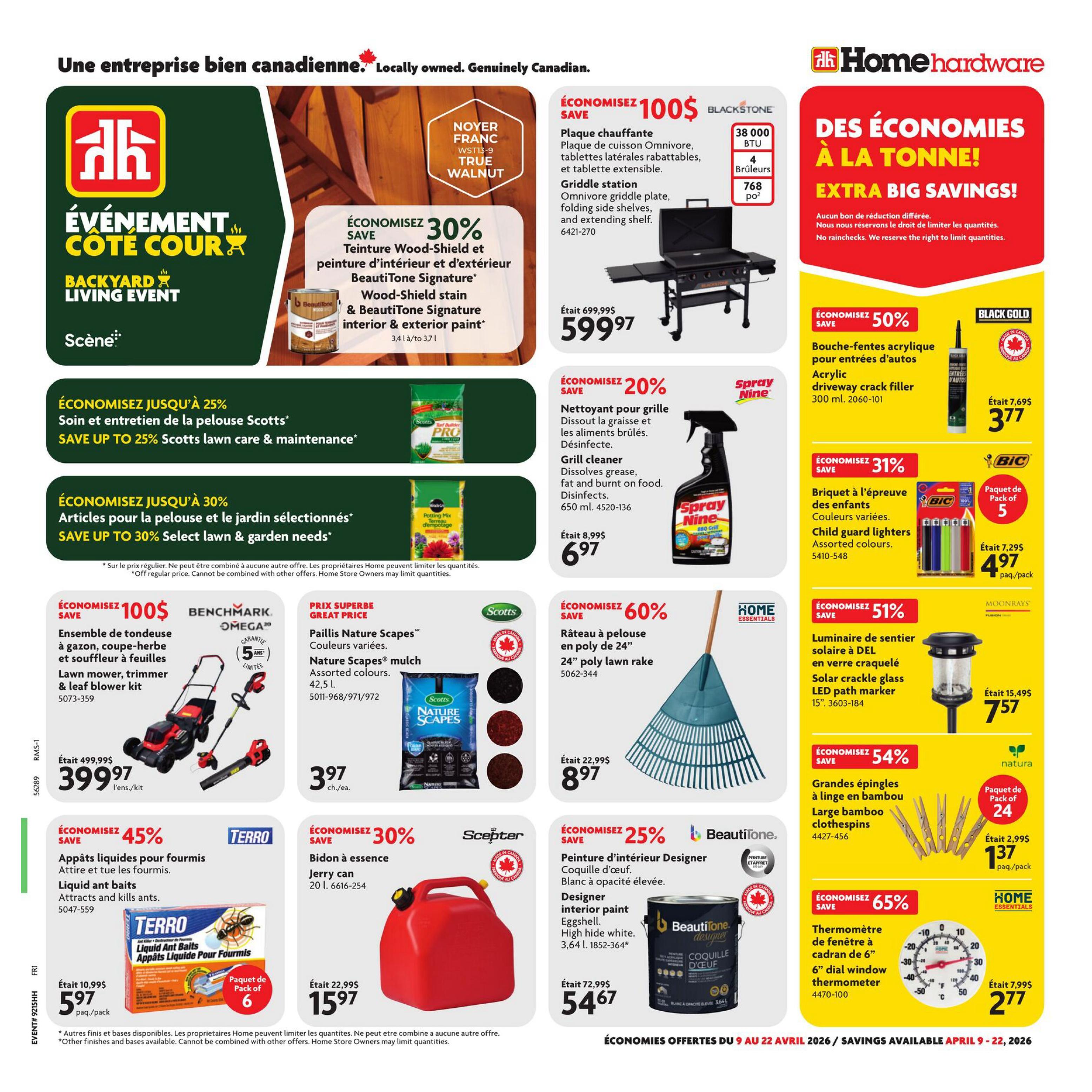 Home Hardware - Quebec - Flyer Specials - Valid from April 9 to 22, 2026 - Page 1