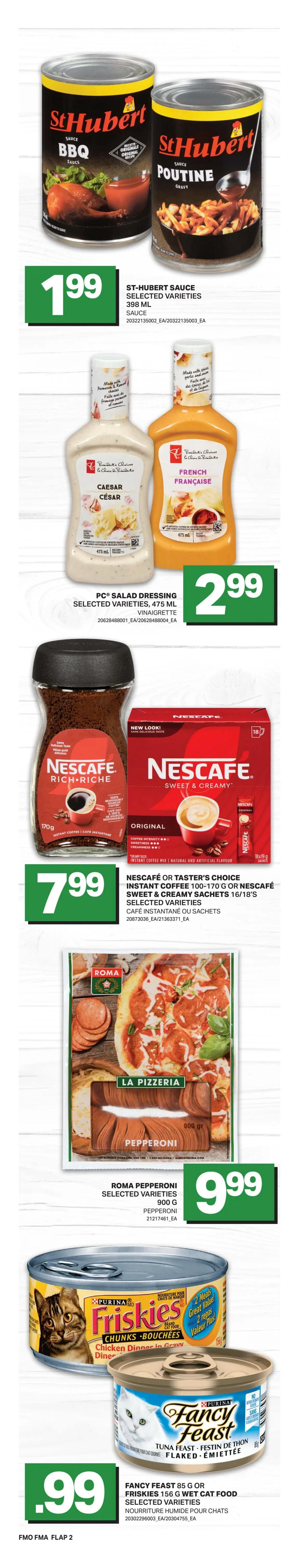 Freshmart Atlantic Canada weekly flyer specials page 3. Featuring Lean Ground Beef Family Size for $5.99/lb. Janes Breaded Chicken Strips and Popcorn Chicken for $7.49. Farmer's Market Mini Cucumbers for $2.59. Strawberries for $3.99. PC Pacific Large White Shrimp Peeled, Raw or Cooked for $5.99. Farmer's Market Muffins for $5.99. Oasis Cola or Arizona Juice 960 mL or PC Soft Drinks 2 L for $1.49. Triscuit or Ritz Crackers 30-200 g for 2/$5. No Name Peanut Butter 1 kg for $3.99. PC Frozen Fruit 300-600 g for $3.99. Simply Orange Juice or Cranberry Cocktail 1.36/1.54 L for $4.49. Tide Laundry Detergent 946 mL or Downy Fabric Softener 946 mL or 140 beads for $5.99. April Hit of the Month Prix Fous du Mois D'Avril features Go Pure Bars for $1.88, Butcher's Selection Stampede Wieners or Harvest Creek Halal Chicken Wieners 900 g for $3, and Planters Deluxe Whole Cashews Salted or Unsalted 200 g for $4.