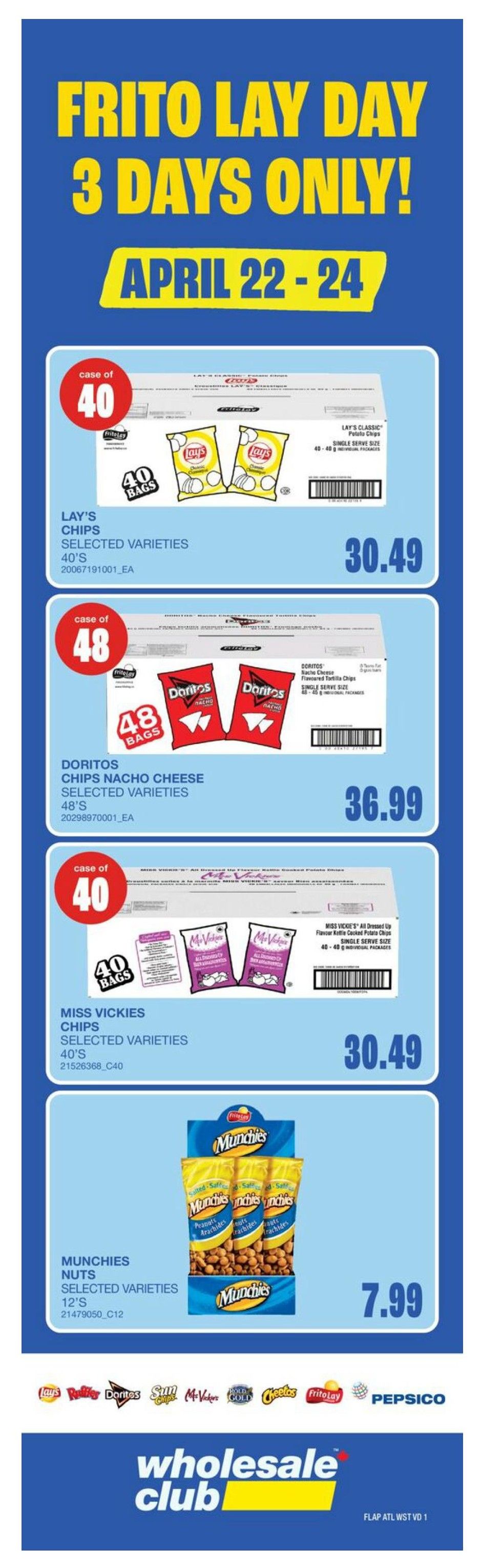 Wholesale Club Atlantic Canada flyer specials, page 2. Featured items include Leclerc Go Pure Bars in selected varieties, 140 g - 175 g, for $1.88. Also, Butcher's Selection Stampede Wieners or Harvest Creek Halal Chicken Wieners, 900 g, for $3. Planters Deluxe Whole Cashews, Salted or Unsalted, 200 g, are available for $4. The page highlights 'Lowest Prices Best Deals'.