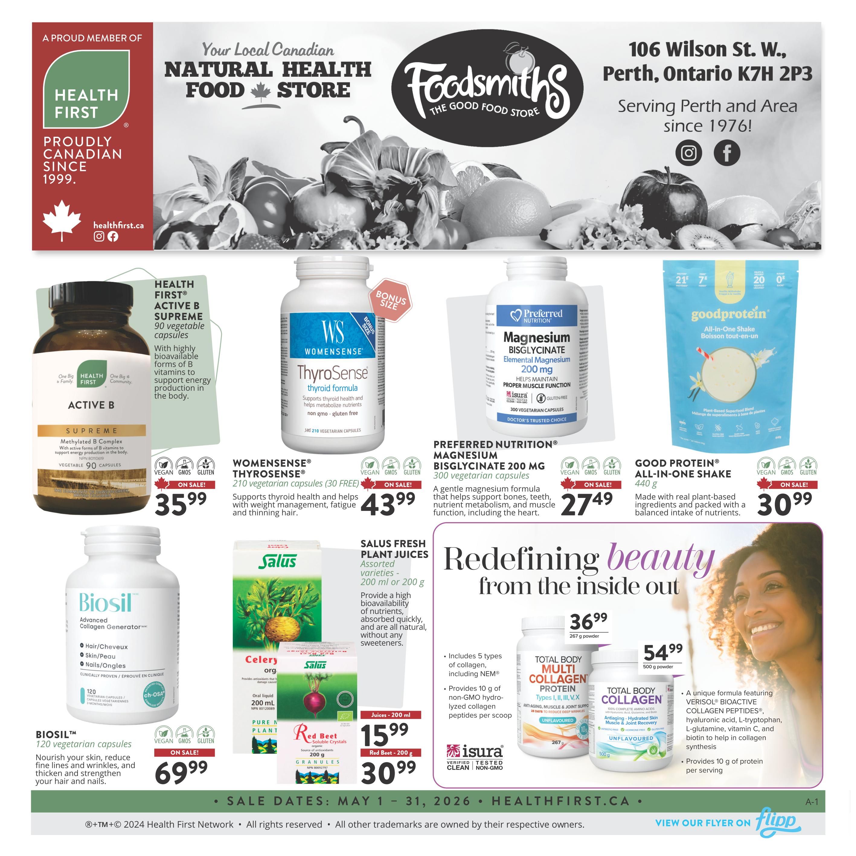 Foodsmiths - Flyer Specials - Valid from May 1 to 31, 2026 - Page 1