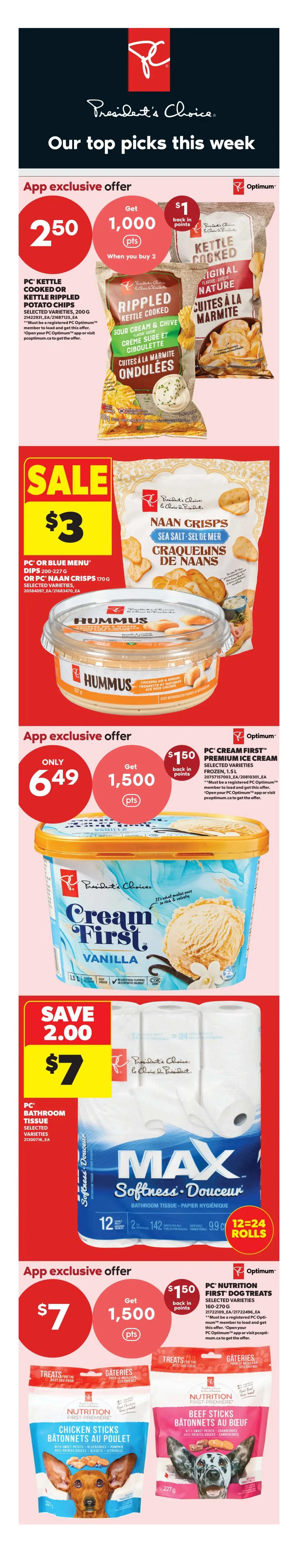 Real Canadian Superstore weekly flyer specials for Ontario, valid May 21st to May 27th, 2026. Page 4 features Boneless Skinless Chicken Breast on sale for up to 31% off at $5.44 per pound. Asparagus is 50% off at $3 per pound. Lamb Shoulder Chops are on sale for up to 36% off at $6.88 per pound. Blueberries are 50% off at $3 for a 340g container. An exclusive PC Optimum offer gives 1,000 points when you buy PC Bacon Selected Varieties, 375g. Spend $300 or more and get up to $25 value in free items, including a PC Pro Grill Prep Set. Coho Salmon Fillets are on sale for up to 19% off at $10 per pound/each. Wonder Bread 675g or Hot Dog or Hamburger Buns are on sale for $2.50 and include 500 PC Optimum points. Activia Yogurt 12x100g or Drinkables are on sale for $6. PC Orange Juice Selected Varieties Refrigerated is only $4. Brar's Malai Paneer Selected Varieties is only $5.99. Aashirvaad Multigrain Atta or Whole Wheat Flour is on sale for up to 40% off at $12.99. Maxwell House Ground Coffee Selected Varieties 750g is on sale for $15.99, get 2,000 PC Optimum points. Bounty Select-a-Size Paper Towel 24-96 rolls is on sale for up to $7 off. Tide Liquid Laundry Detergent, Pods or Gain Flings are on sale for up to $7 off. Everyday Essentials Patio Rugs are on sale for up to 30% off. The flyer also highlights a 3-day Bonus Redemption Event from Thursday, May 21st to Saturday, May 23rd, where customers can redeem 70,000 PC Optimum points for $80 off a purchase of $80 or more, 150,000 points for $175 off a purchase of $175 or more, or 250,000 points for $300 off a purchase of $300 or more.