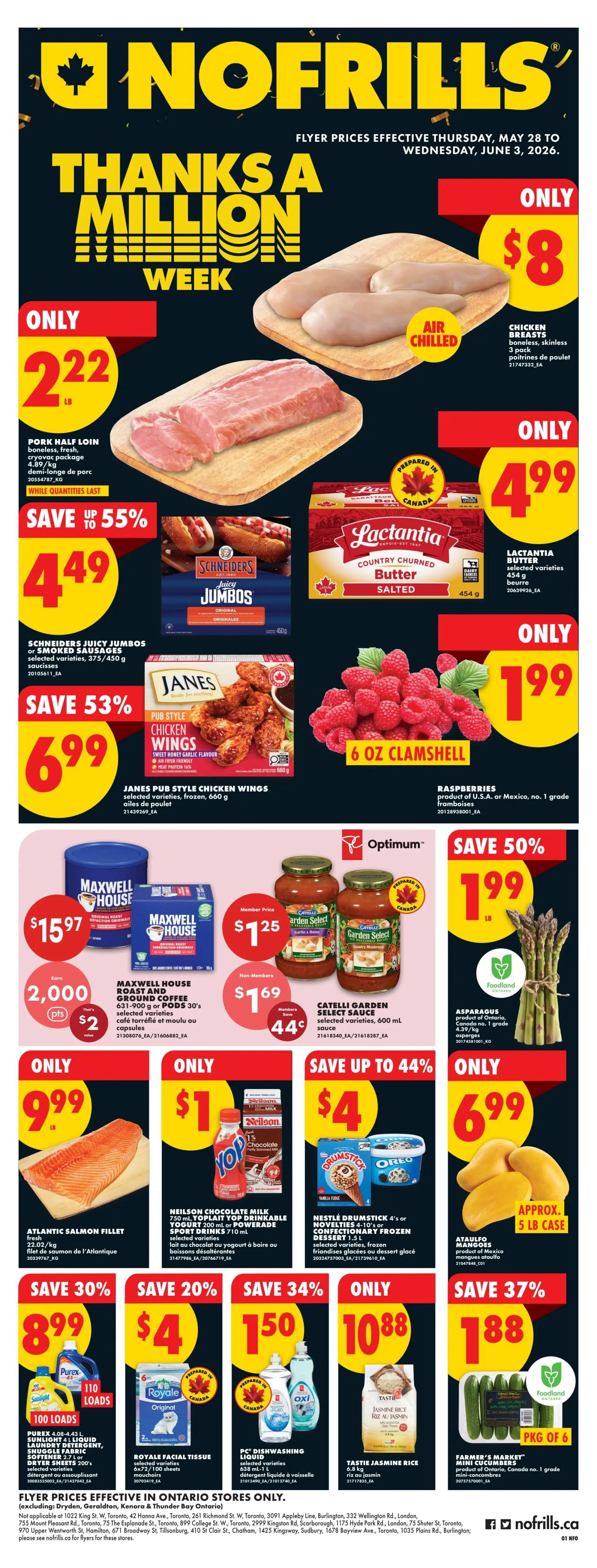 No Frills - Ontario - Weekly Flyer Specials - Valid from May 28 to June 3, 2026 - Page 1