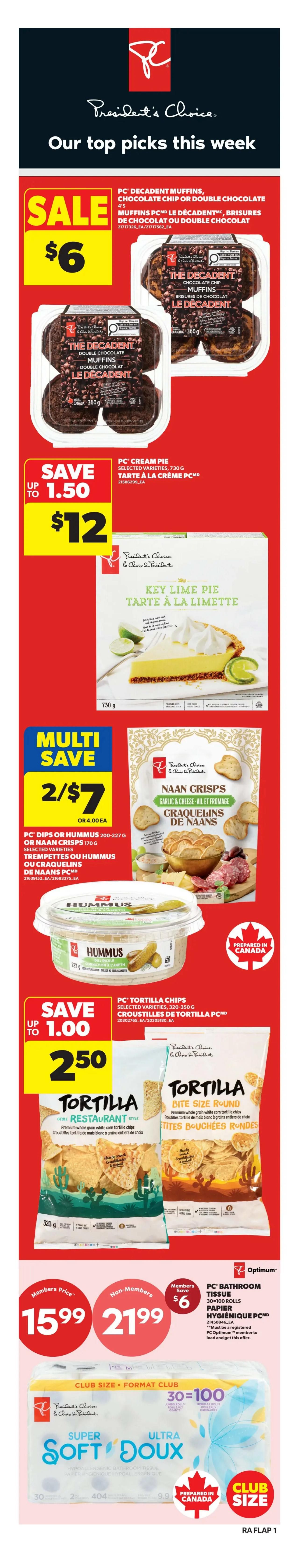 Atlantic Superstore weekly flyer specials page 2. Featured items include Ziggy's Sliced Meats for $4, including smoked black forest ham and smoked turkey breast. Also, 12 butter croissants baked in-store are $7. PC Portuguese Custard Tarts are available for $7. T&T Chicken and Vegetable Potstickers are on sale for $5.50. Finally, PC Pub Recipe Chicken Burgers are priced at $8.