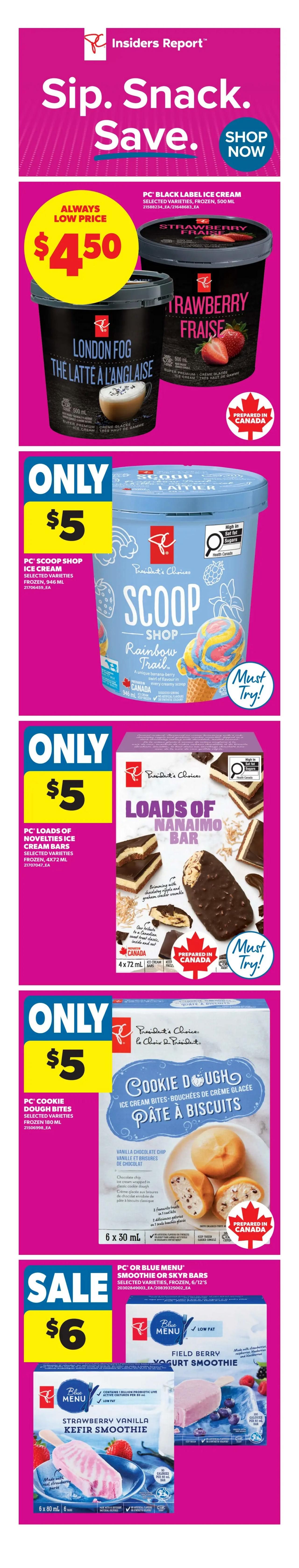 Real Canadian Superstore weekly flyer specials for Ontario, page 3. Featured deals include a PC Stainless Steel Bowl Set for $15, Boneless Skinless Chicken Breasts for $4.88/lb (save 38%), and PC Smokies Selected Varieties 1kg for $10.99 (save $5.00). Also on sale are Raspberries for $1.88 (save 53%), Ataulfo Mango Case Persimmons for $7, and Air Pods Pro 3rd Generation for $299. Sunny Black Friday deals include Get 25,000 PC Optimum points ($25 value) for spending $100 on select items. Seaquest Fillets 400g are on sale for $6.50 (save 35%). Schneiders Pepperettes are $6 for members and $11 for non-members. No Name Light Tuna is 98 cents (save 29%). Astro Yogurt Tubs 650/750g are on sale for $3.27. An app exclusive offer features No Name Ice Cream Sandwiches or Bars for $11, with a bonus of 3,000 PC Optimum points ($3 value). Jasmine Gold Thai Jasmine Rice 8kg is $13 (save 31%). Coca-Cola or Pepsi Soft Drinks 24x355ml are $12.99 (save $7.00). Bertolli Olive Oil 750ml is $9.99. Scotties Facial Tissue 12's are on sale for $13 (save 30%). Nivea Body Lotions 500/625ml have a price drop until July 1st. Cashmere Bathroom Tissue 12's are $6 (save 30%). President's Choice Splendido Parmigiano Reggiano free sampling event is on June 13th at 12 PM, with in-store cracking of fresh cheese. Flyer prices are effective from Thursday, June 11th to Wednesday, June 17th, 2026.
