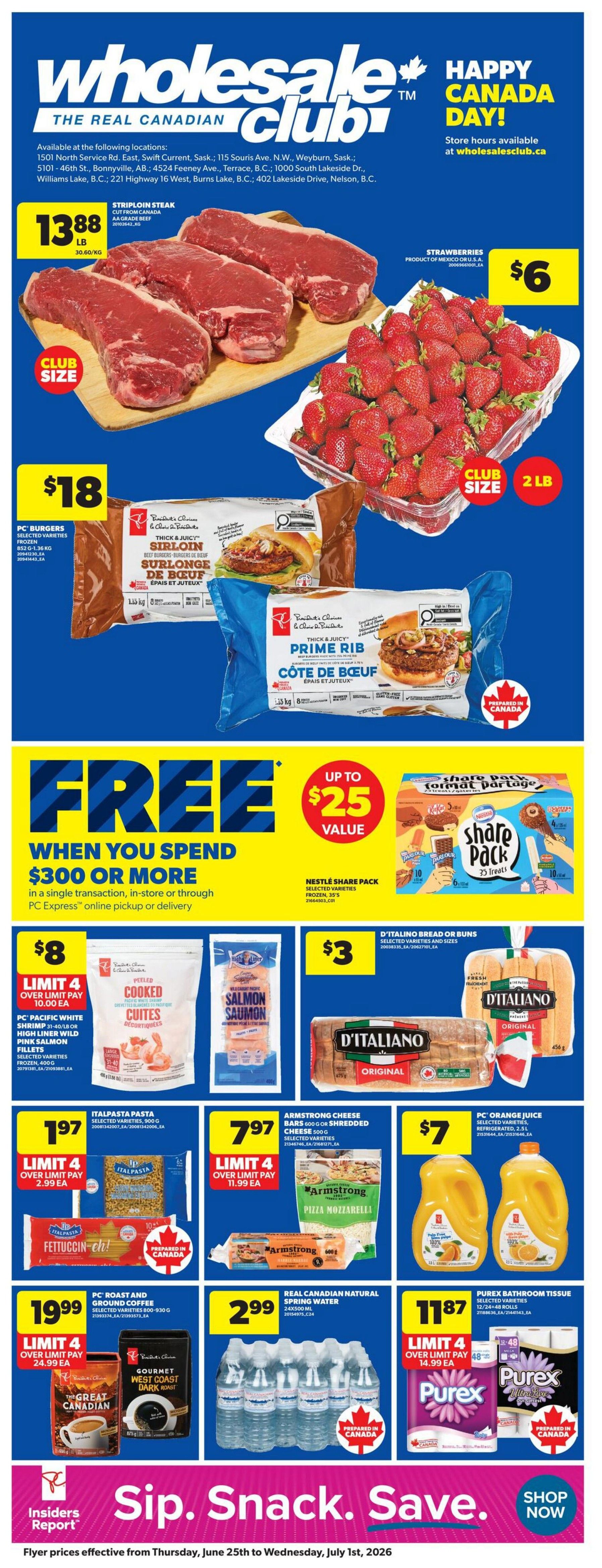 Wholesale Club - Weekly Flyer Specials - Valid from June 25 to July 1, 2026 - Page 1