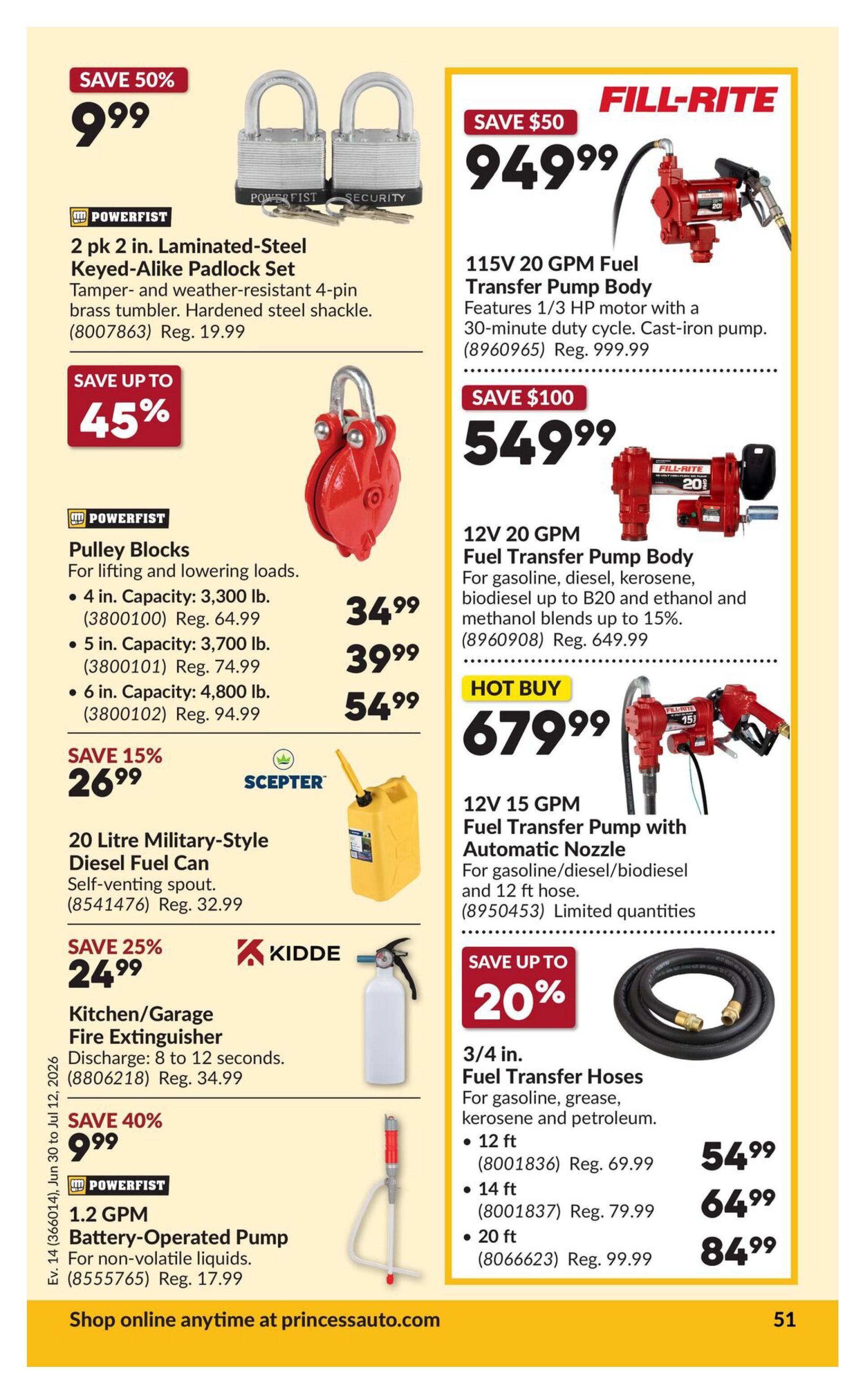 Princess Auto - Flyer Specials - Valid from June 30 to July 12, 2026 - Page 56