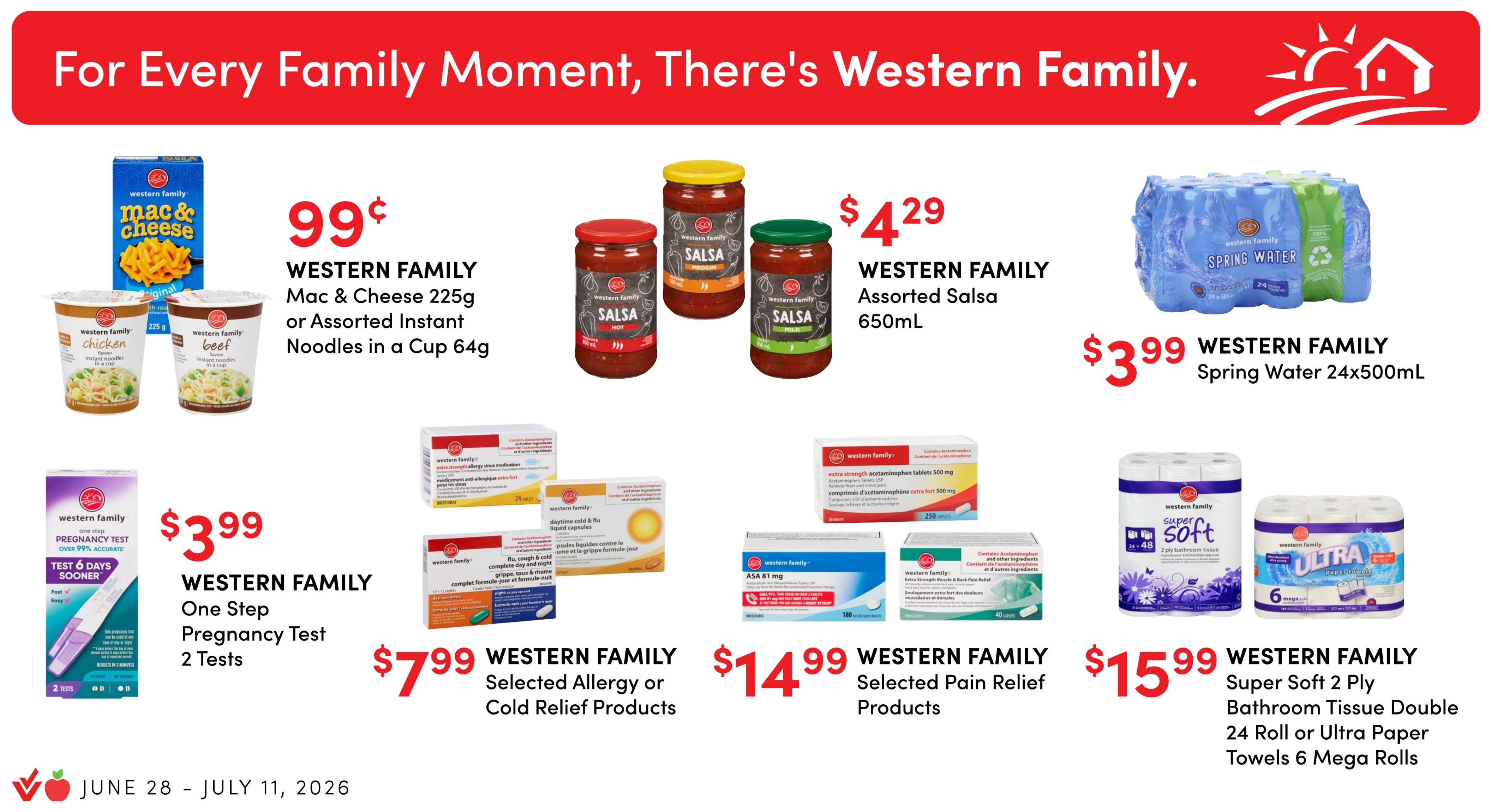 Apple Drugs flyer page 5 featuring Canada Day Savings. Special offers include Webber Naturals selected Vitamins or Supplements for $19.99, and Hawkins Cheezies 210g for $2.99. Nature's Bounty assorted Vitamins or Supplements are 25% off. Burt's Bees assorted Health Care Products are 25% off. Oral-B assorted Oral Care Products are 25% off. Glaceau Assorted Vitamin Water 591mL is 2 for $6.00. Alka Seltzer, Aspirin or Drixoral selected Health Care Products are $5.99. Preparation H Assorted Hemorrhoid Treatment Products are 25% off. Clorox, Green Works, Liquid-Plumr, Pine-Sol, Tilex or S.O.S. assorted Household Cleaning Products are 25% off. The flyer also promotes an Outdoor Adventure Giveaway with a chance to win a camping prize pack valued at $700. Enter online via QR code or at valuedrugmart.com/appledrugs.ca.ca. Sale ends July 11, 2026.