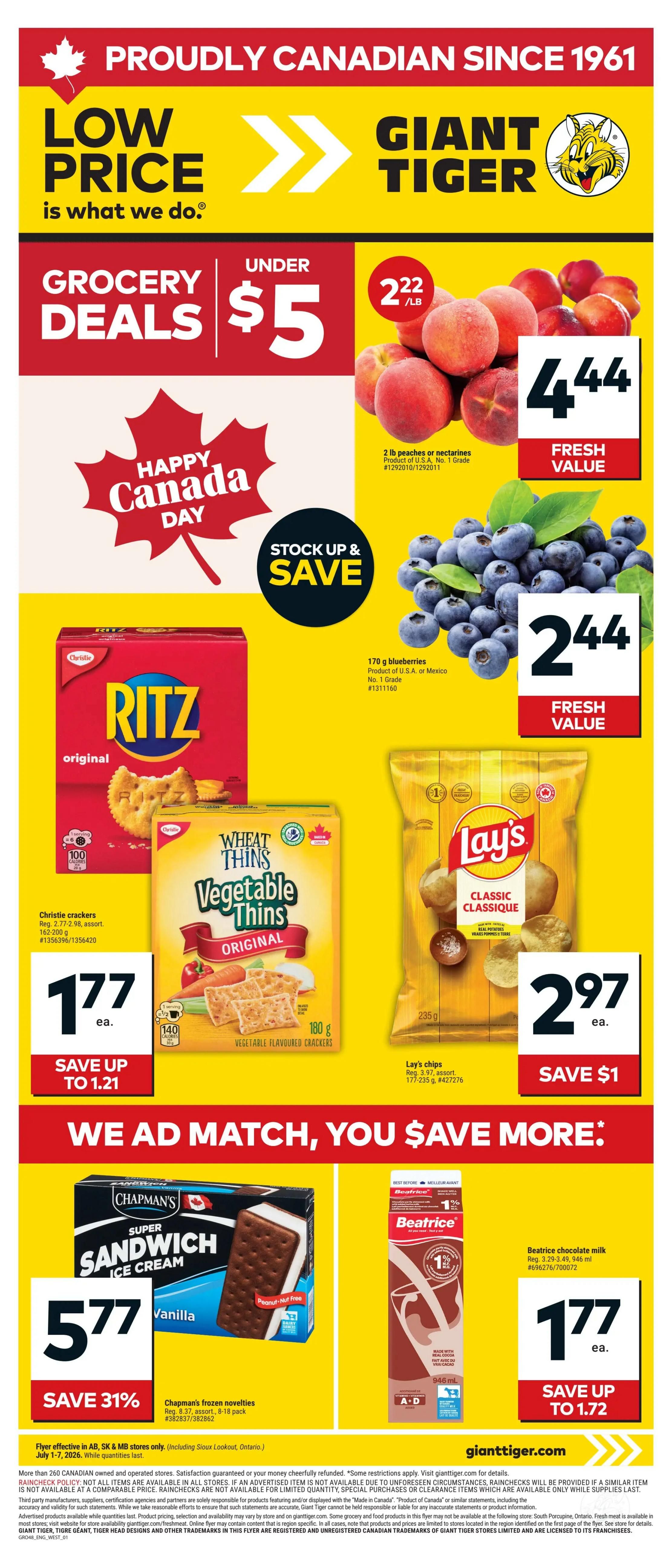 Giant Tiger - Western Canada - Weekly Flyer Specials - Valid from July 1 to 7, 2026 - Page 1