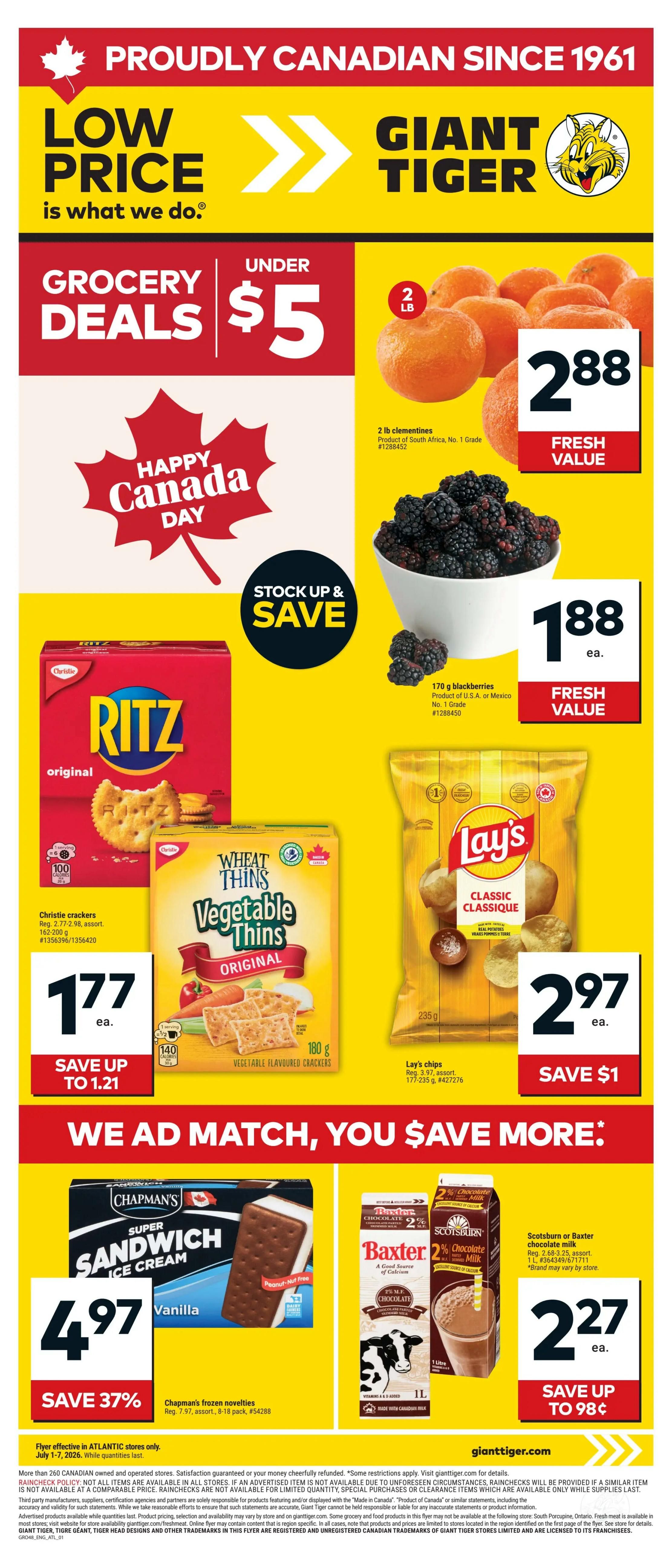 Giant Tiger - Atlantic Canada - Weekly Flyer Specials - Valid from July 1 to 7, 2026 - Page 1