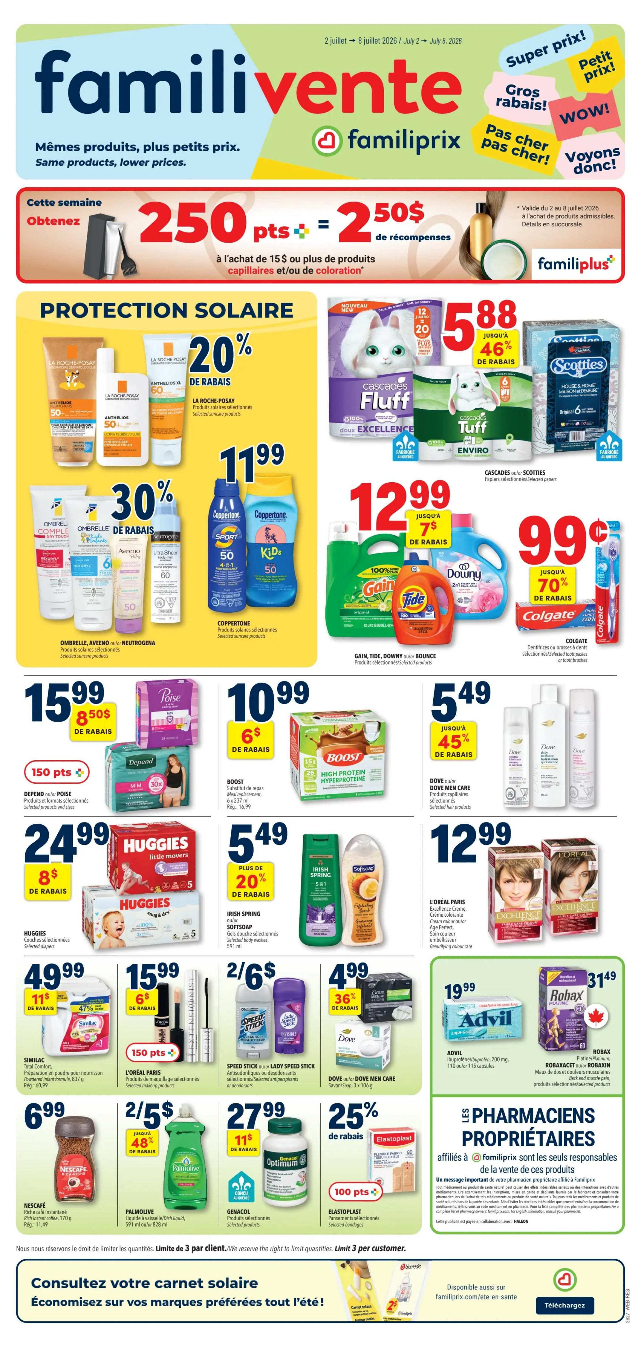 Familiprix - Weekly Flyer Specials - Valid from July 2 to 8, 2026 - Page 1