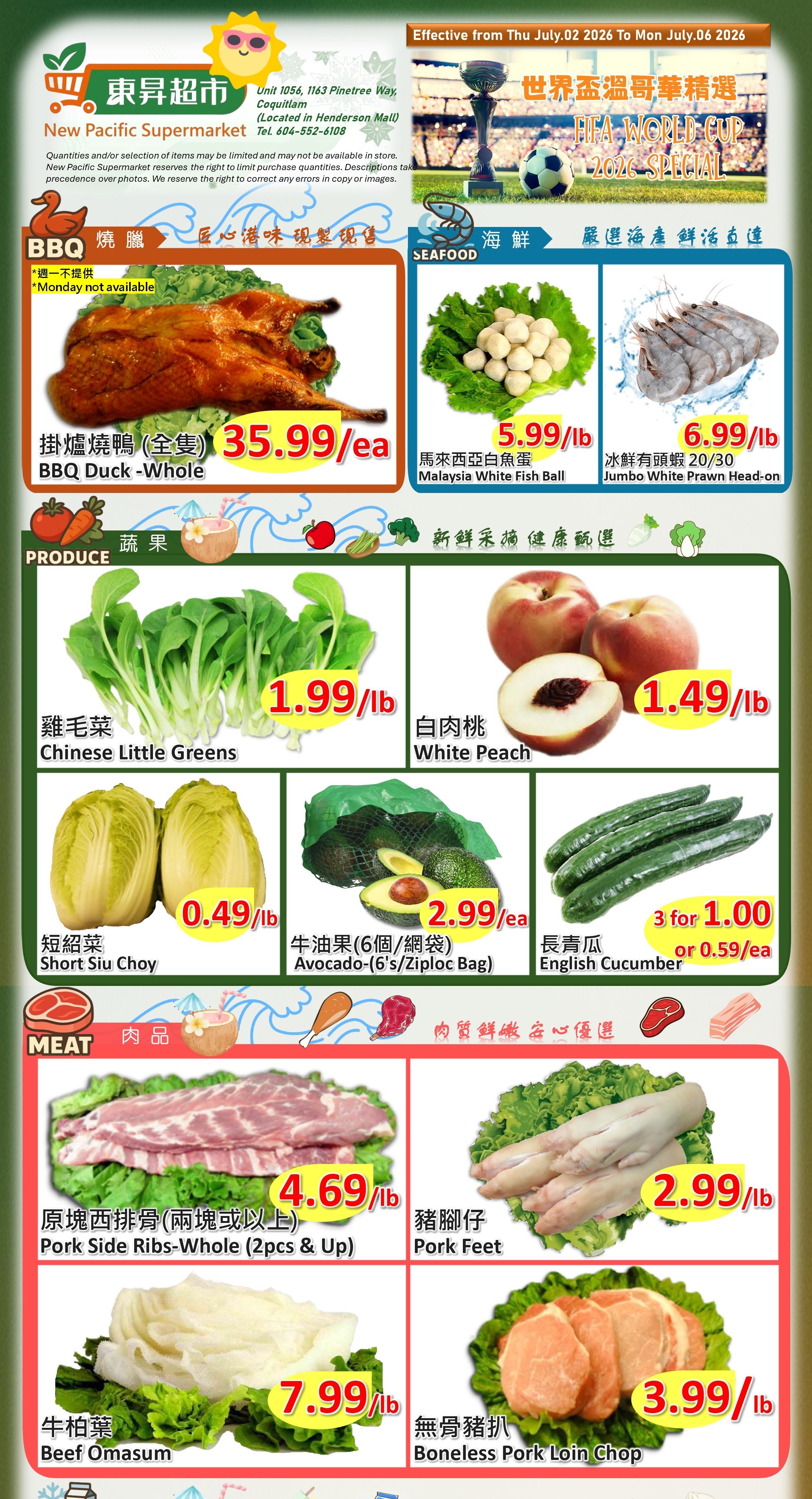 New Pacific Supermarket - Weekly Flyer Specials - Valid from July 2 to 6, 2026 - Page 1