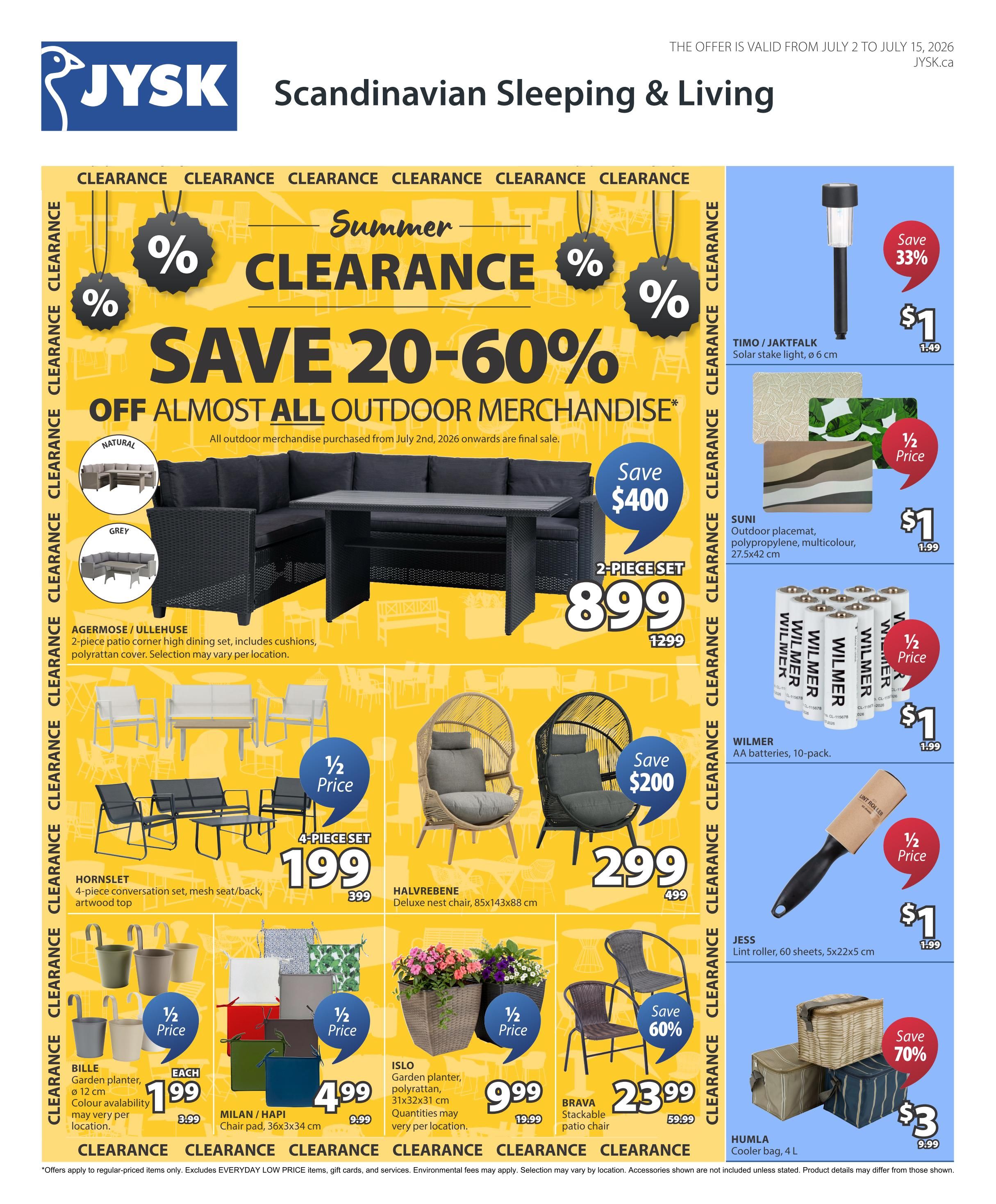 Jysk - Flyer Specials - Valid from July 2 to 15, 2026 - Page 1