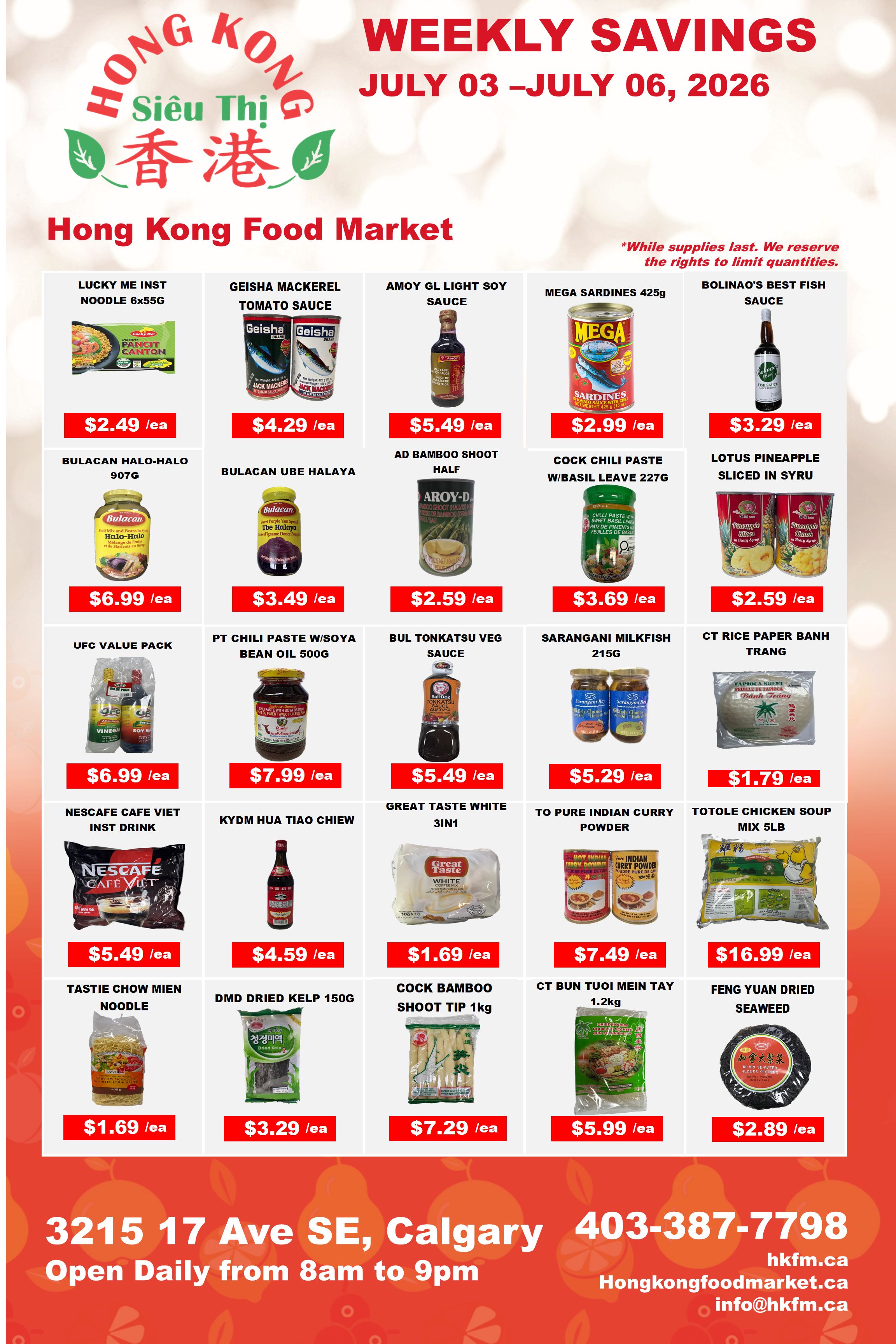 Hong Kong Food Market - Weekly Flyer Specials - Valid from July 3 to 6, 2026 - Page 1