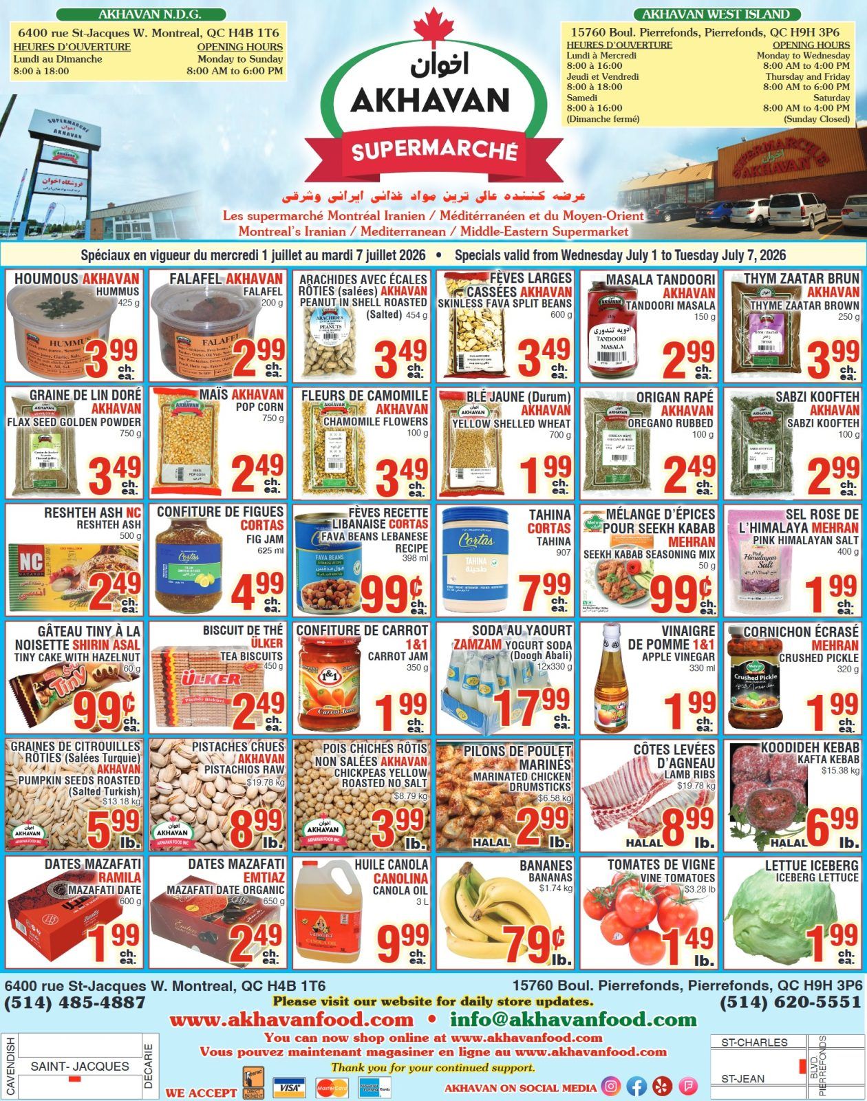 Akhavan - Weekly Flyer Specials - Valid from July 1 to 7, 2026 - Page 1