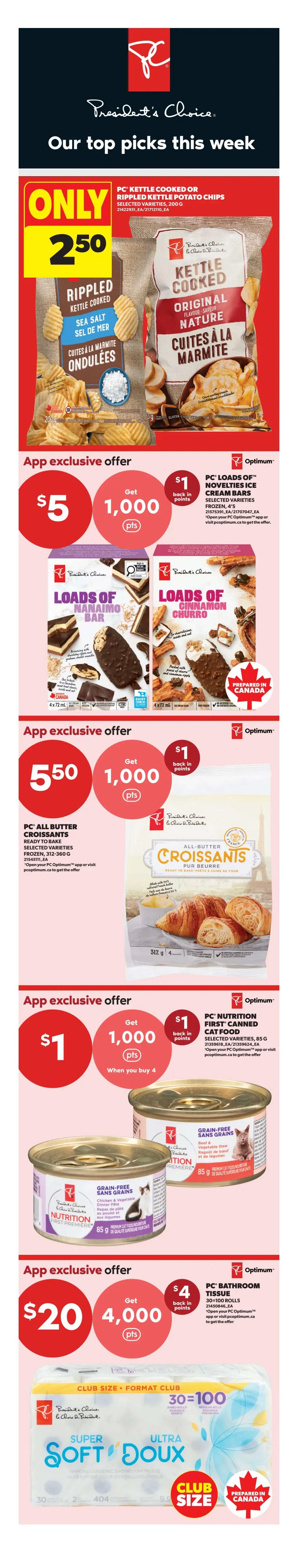 Real Canadian Superstore weekly flyer specials for Ontario. Page 7 features a Deal Drop with a 2-piece stainless steel colander set for $15 (limit 4, over $30.00 purchase). Save up to 42% on Beef Sirloin Tip Steak or Roast at $7.99 LB, and save up to 46% on Chicken Drumsticks at $2.49 LB. Hot Deal on Pork Side Rib Portion for $3.50 LB. Save 36% on Robin Hood or Five Roses All Purpose Flour (10 KG) for $12. Spend $300 or more and get up to $25 value in Nestle Summer Fun Pack assorted treats. Save $4.12 on SeaQuest Pacific White Shrimp for $3.87. Save $2.50 on Farmer's Market Pies (Strawberry or Cinnamon) for $6. Save up to 23% on Green Giant Canned Vegetables for $1.37. New Snackish Protein Chips with Avacado Oil for $4. Sale on Christie Family Size Cookies (Cak Cester) for $4.50. Kellogg's Jumbo Cereal is on sale for $9. Save $2.50 on No Name Ice Cream Sandwiches or Bars for $11. Smucker's Pure Fruit Jam, Jelly or Marmalade is on sale for $6. Save 21% on Sunquest Patty Jamaican-Style Beef Patties for $9. Bounty Paper Towel (24x96 mega rolls) is on sale for $23. Huggies Economo Pack Diapers are on sale for $35 with 3,000 Optimum points. Saturday, July 11th at 12 PM, enjoy free sampling of Balderson 1 Year Old Cheddar cheese, hand-cut fresh in store, made with 100% Canadian milk for $2.99 /100G. Flyer prices are effective from Thursday, July 9th to Wednesday, July 15th, 2026.