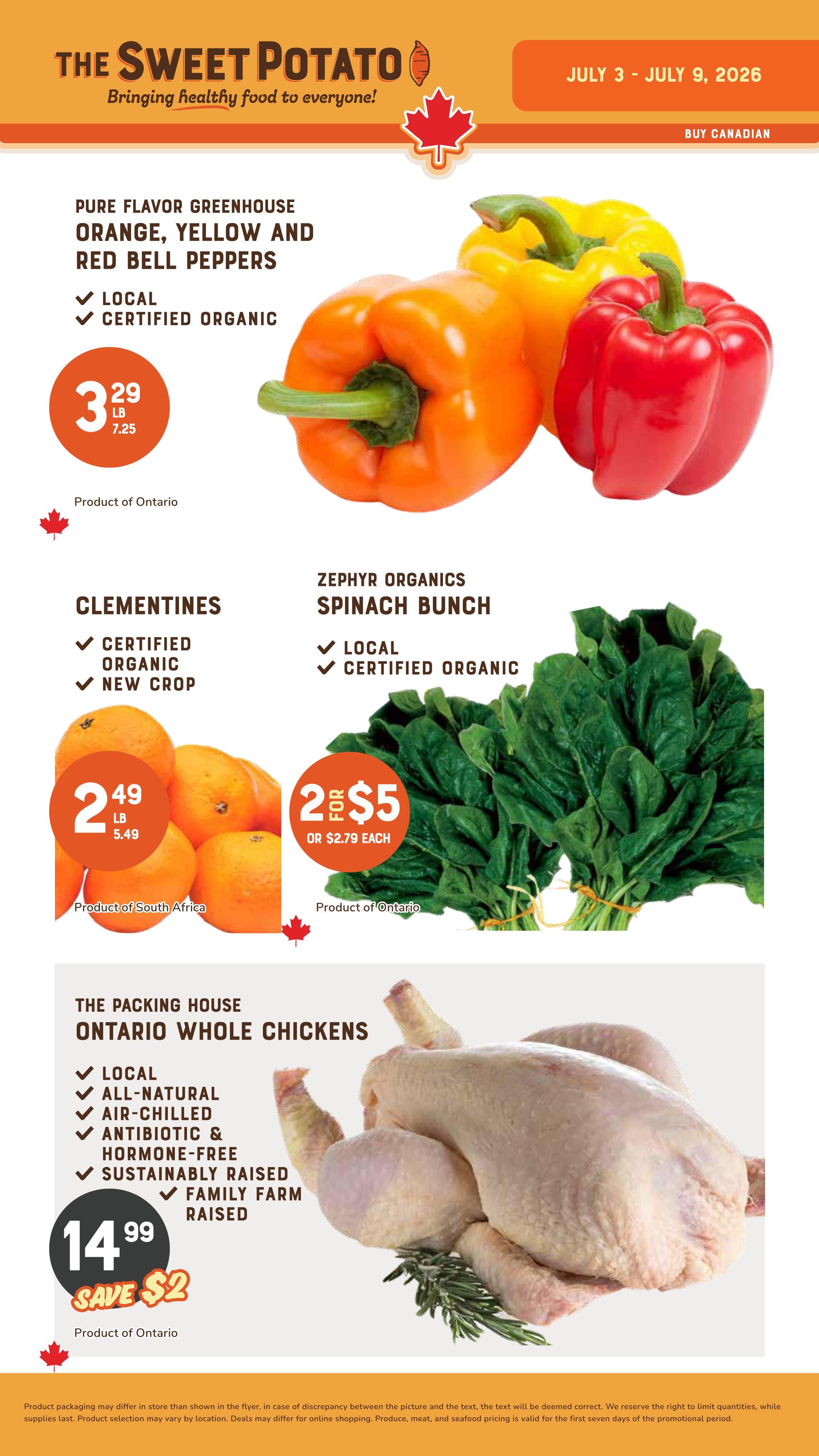 The Sweet Potato - Weekly Flyer Specials - Valid from July 3 to 9, 2026 - Page 1