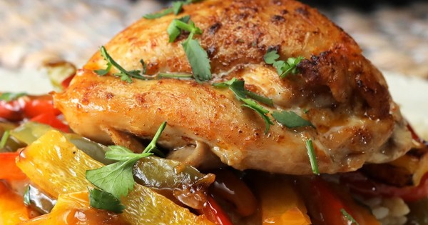 Creamy Skillet Chicken and Peppers