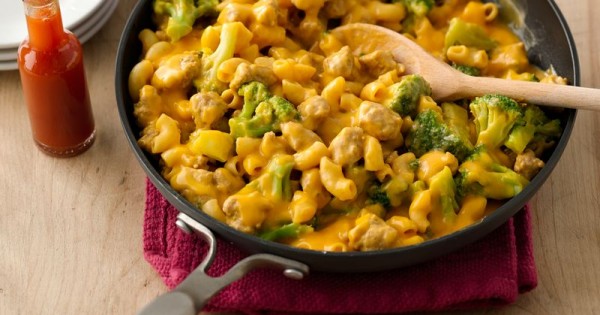 Turkey and Broccoli Cheeseburger Macaroni
