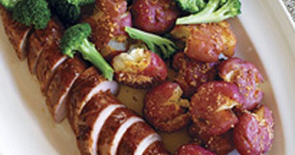 Citrus-Glazed Pork with Crispy Parmesan Potatoes