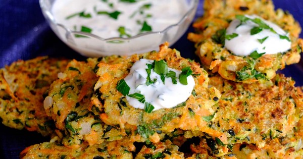 Zucchini Fritters with Garlic Sauce