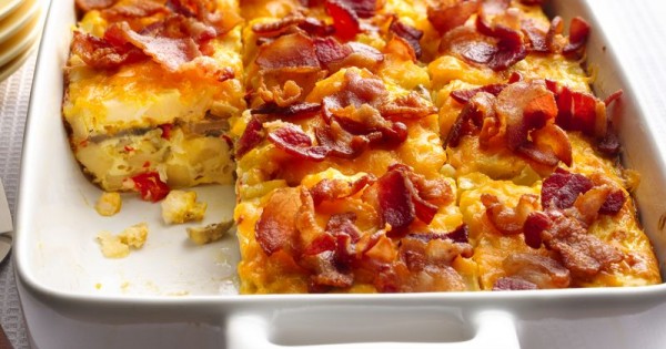 Bacon and Hash Brown Egg Bake
