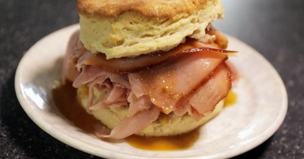 Smoked Ham Biscuit Sandwich