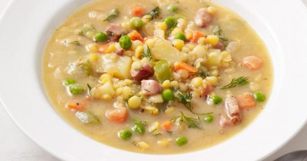 Lentil Soup With Peas and Ham