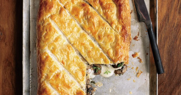 Taleggio and mushroom pastry melt