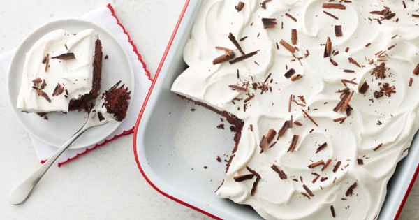 Double Fudge Poke Cake