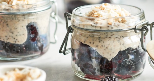 Blackberry Coconut Chia Parfait