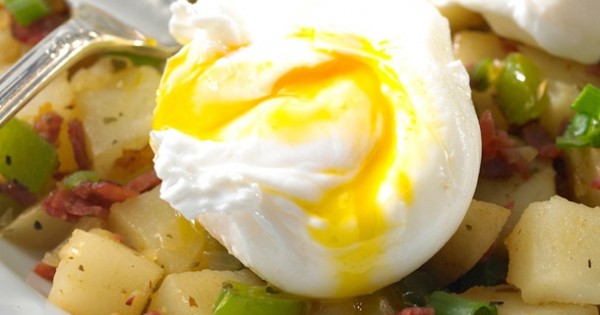 Smoked Meat Hash & Poached Eggs