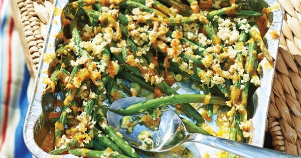 Cheesy Green Bean BBQ Casserole