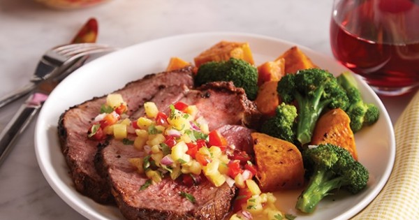 Spiced Lamb Leg & Pineapple Salsa