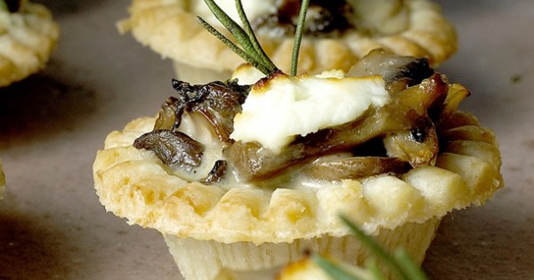 Mixed Mushroom and Goat Cheese Tarts